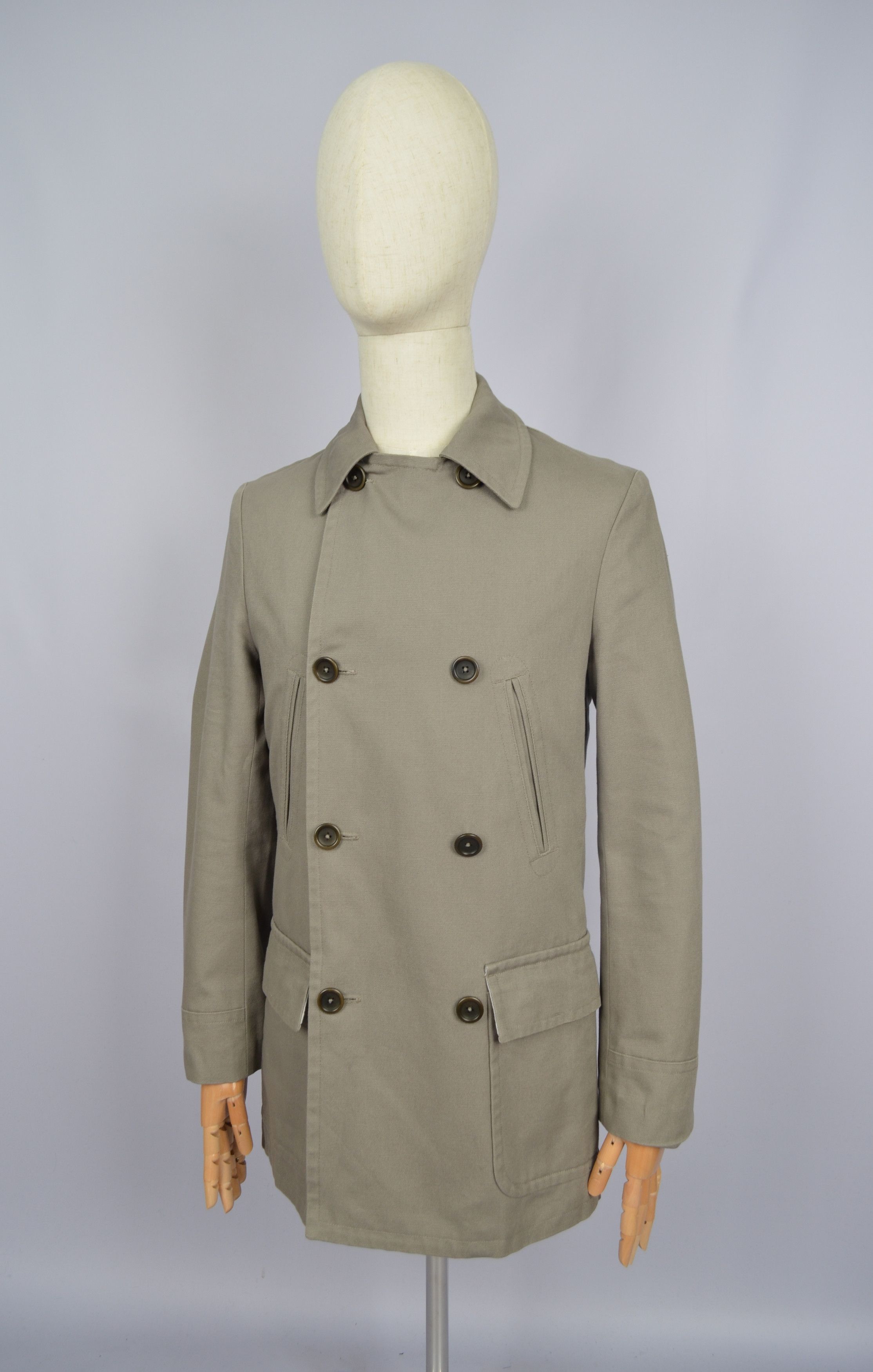 Unis Unis USA Beige Cotton Peacoat Jacket Coat Size 36 / S Size US S / EU 44-46 / 1 - 2 Thumbnail