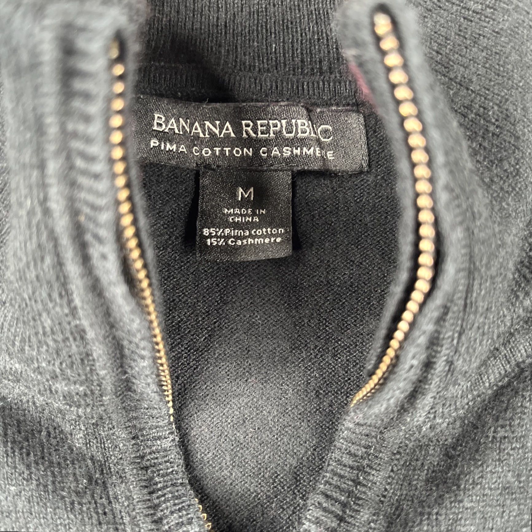 Banana Republic Banana Republic Sweater 1/2 Zip Men M Black Burgundy Stripe Pima Cotton Cashmere Mock Neck Pullover Classic Preppy Size US M / EU 48-50 / 2 - 5 Thumbnail
