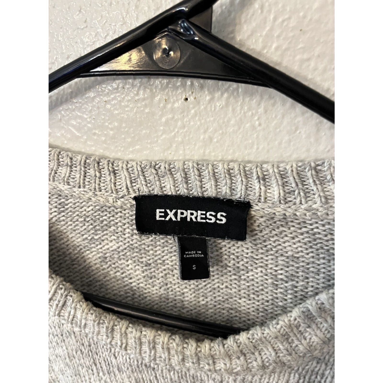 Express Express Sweater Men’s Sz Small Gray Knit Pullover Ribbed Crewneck Size US S / EU 44-46 / 1 - 3 Thumbnail
