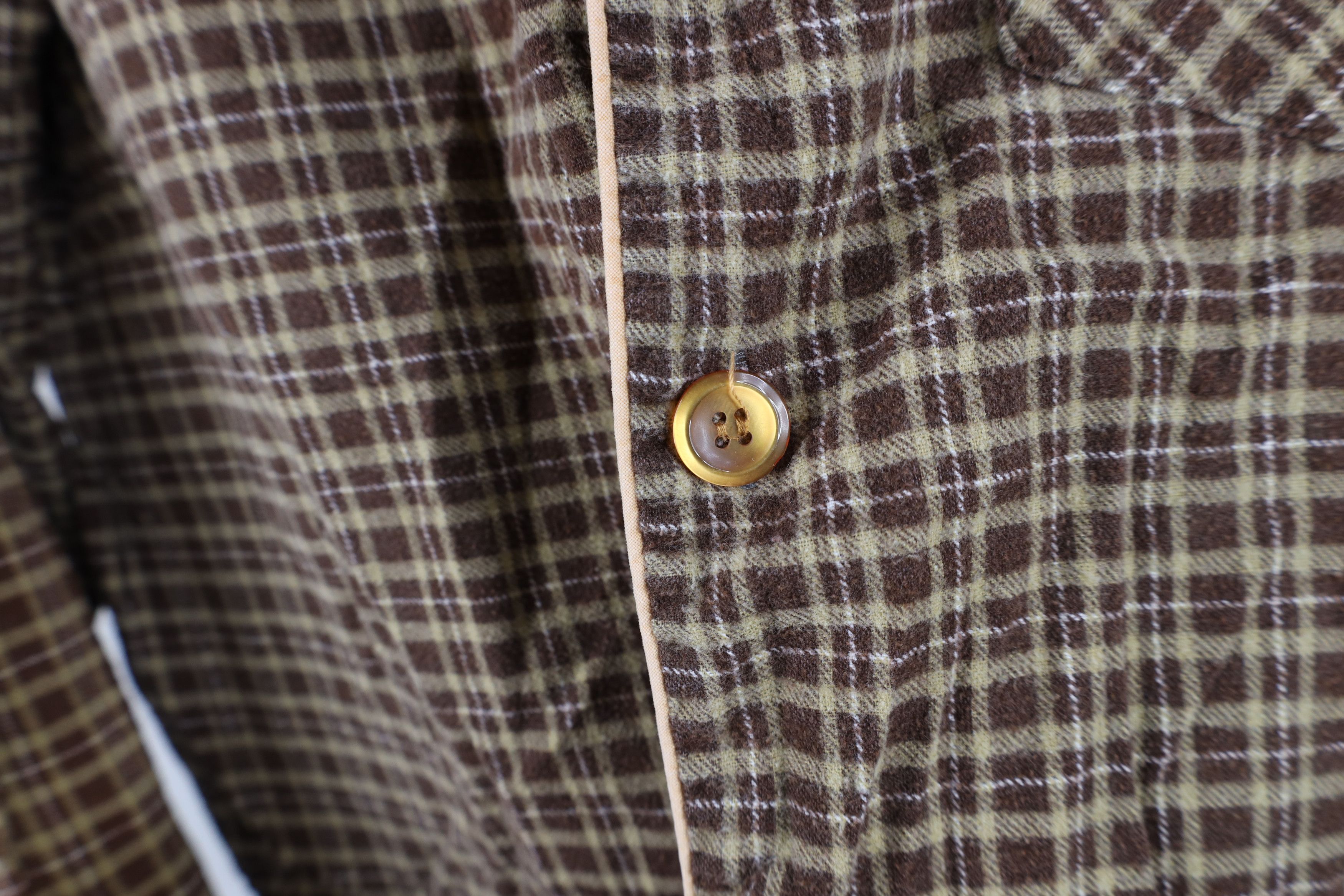 Vintage Vintage 70s Streetwear Button Sleep Pajamas Shirt Plaid Size US M / EU 48-50 / 2 - 9 Thumbnail