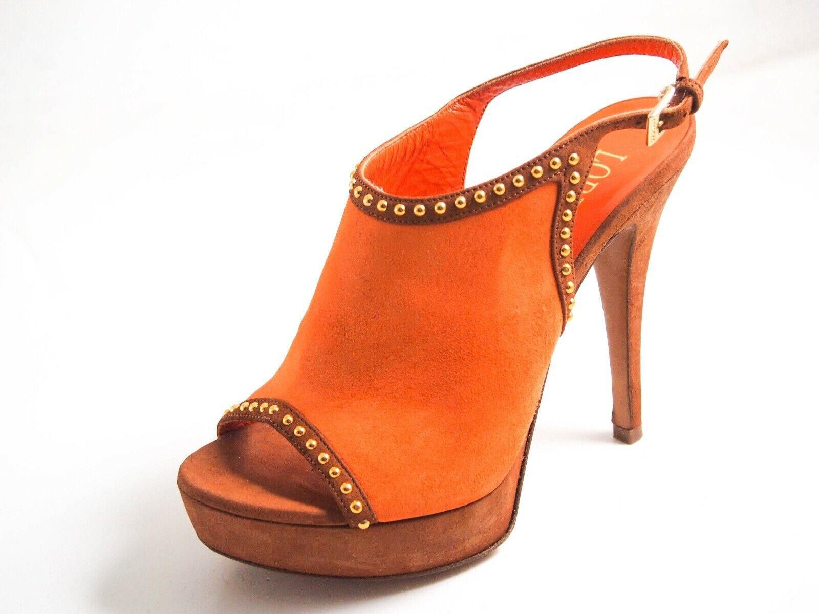 Other Loriblu Plateau Sandals Studded Orange Suede US 6 EU 36 Size US 6 / IT 36 - 1 Thumbnail