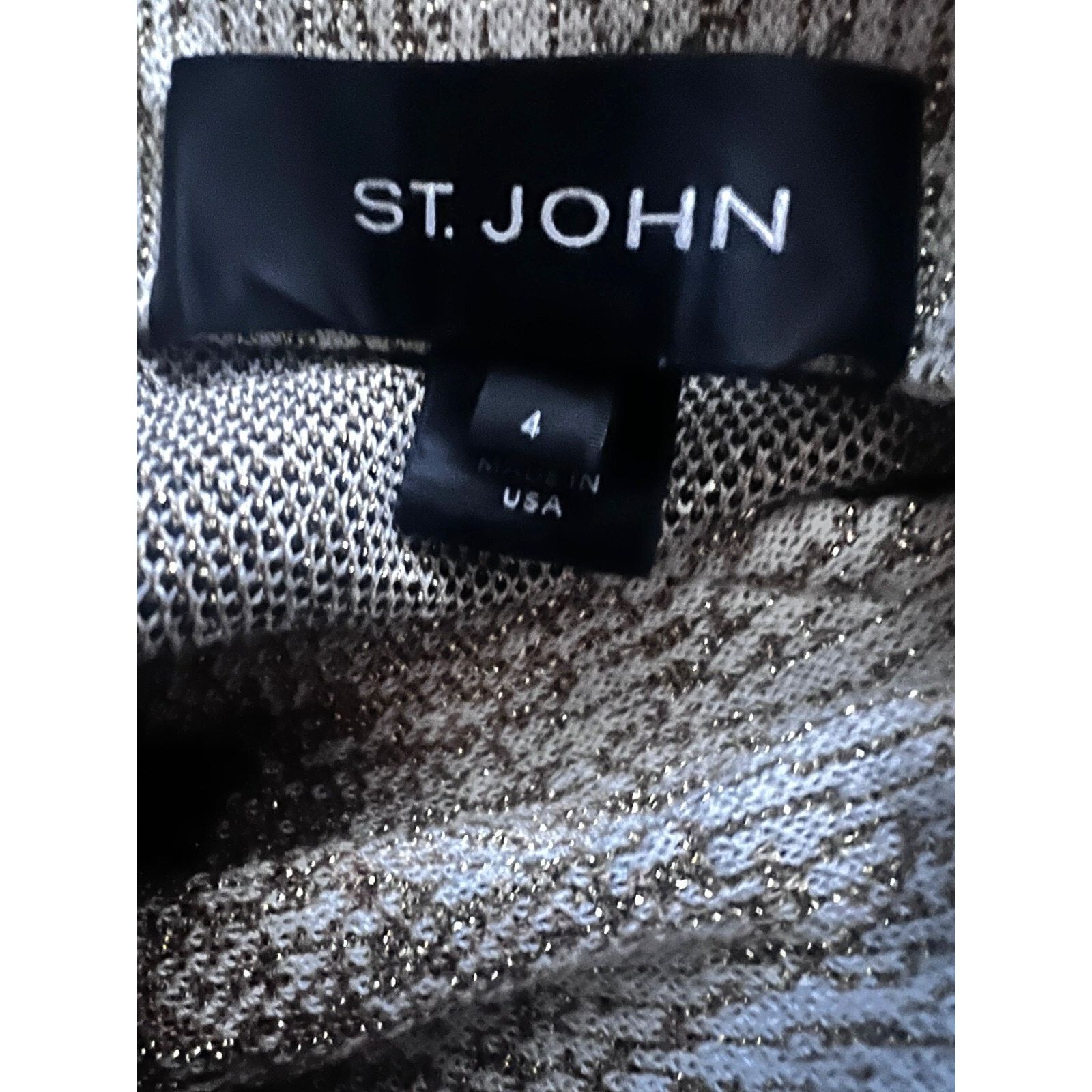 St. John St. John Vintage Metallic Float Knit Button Up Crop Jacket 4 Size S / US 4 / IT 40 - 7 Thumbnail