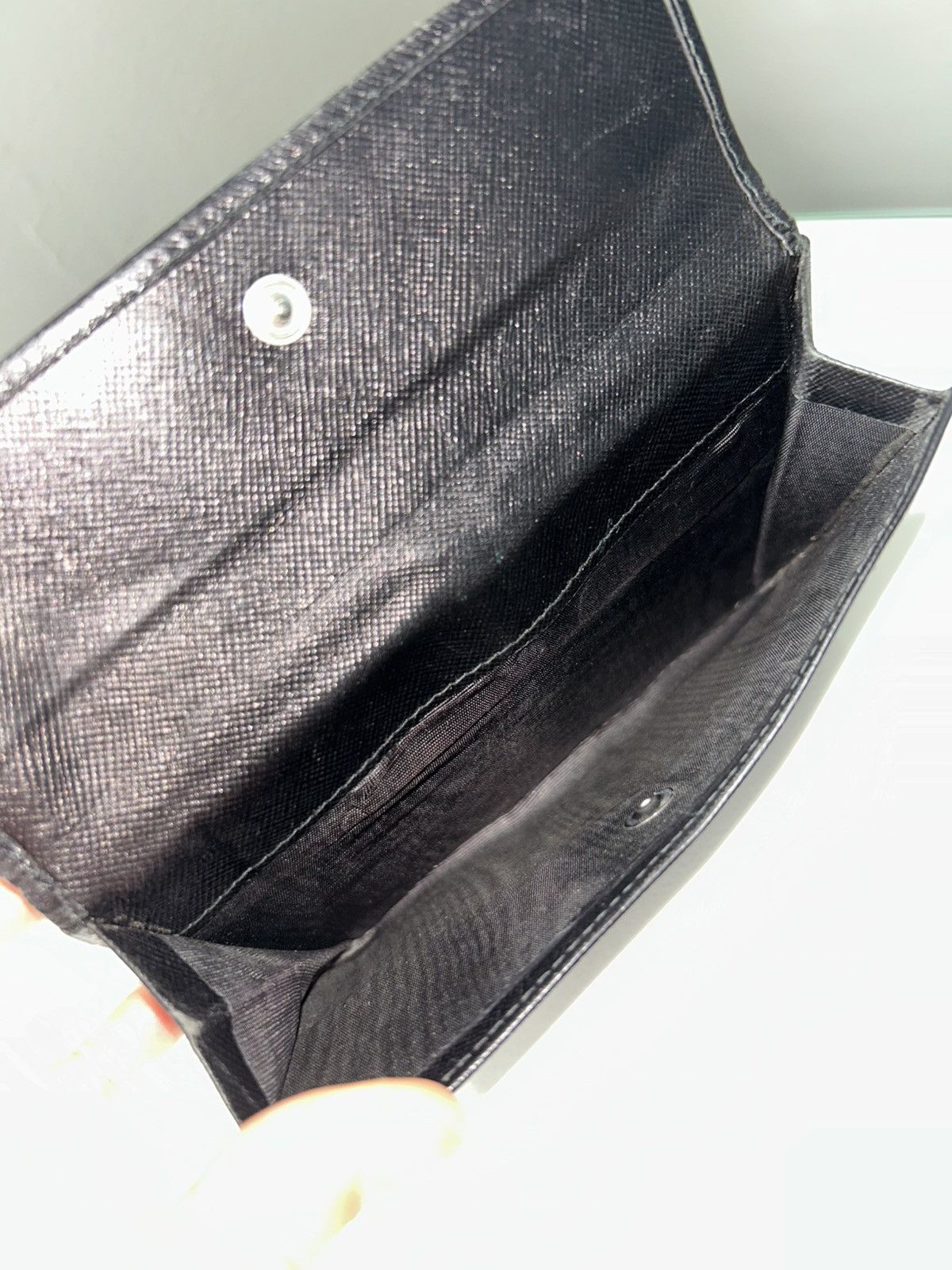 Prada Prada Black Saffiano Leather Wallet (missing clamp) Size ONE SIZE - 3 Thumbnail