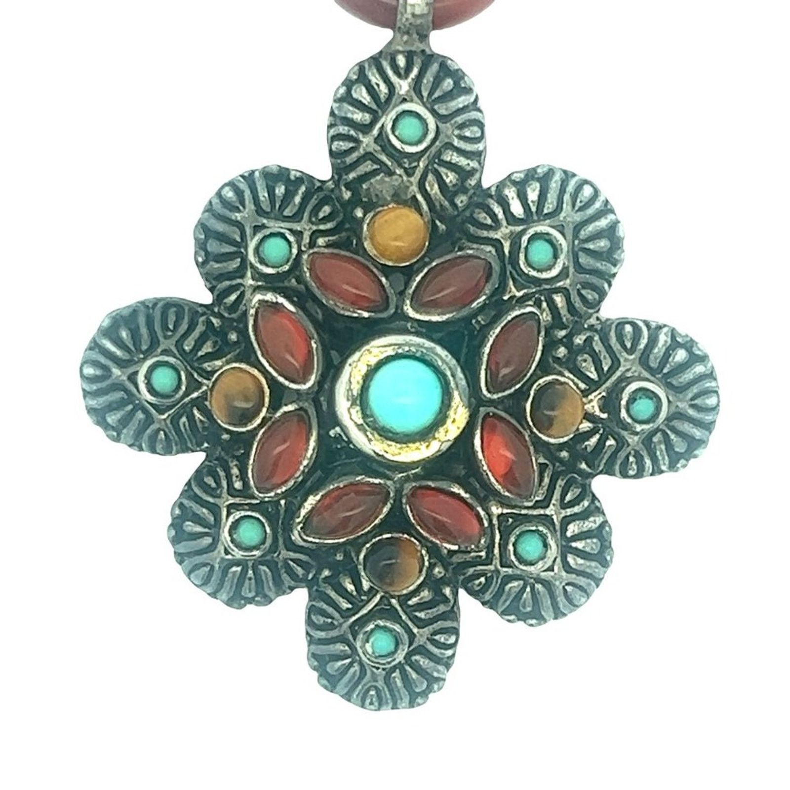 & Other Stories Vintage Signed - RJ Graziano - SW Turquoise Carnelian Neckla Size ONE SIZE - 5 Thumbnail