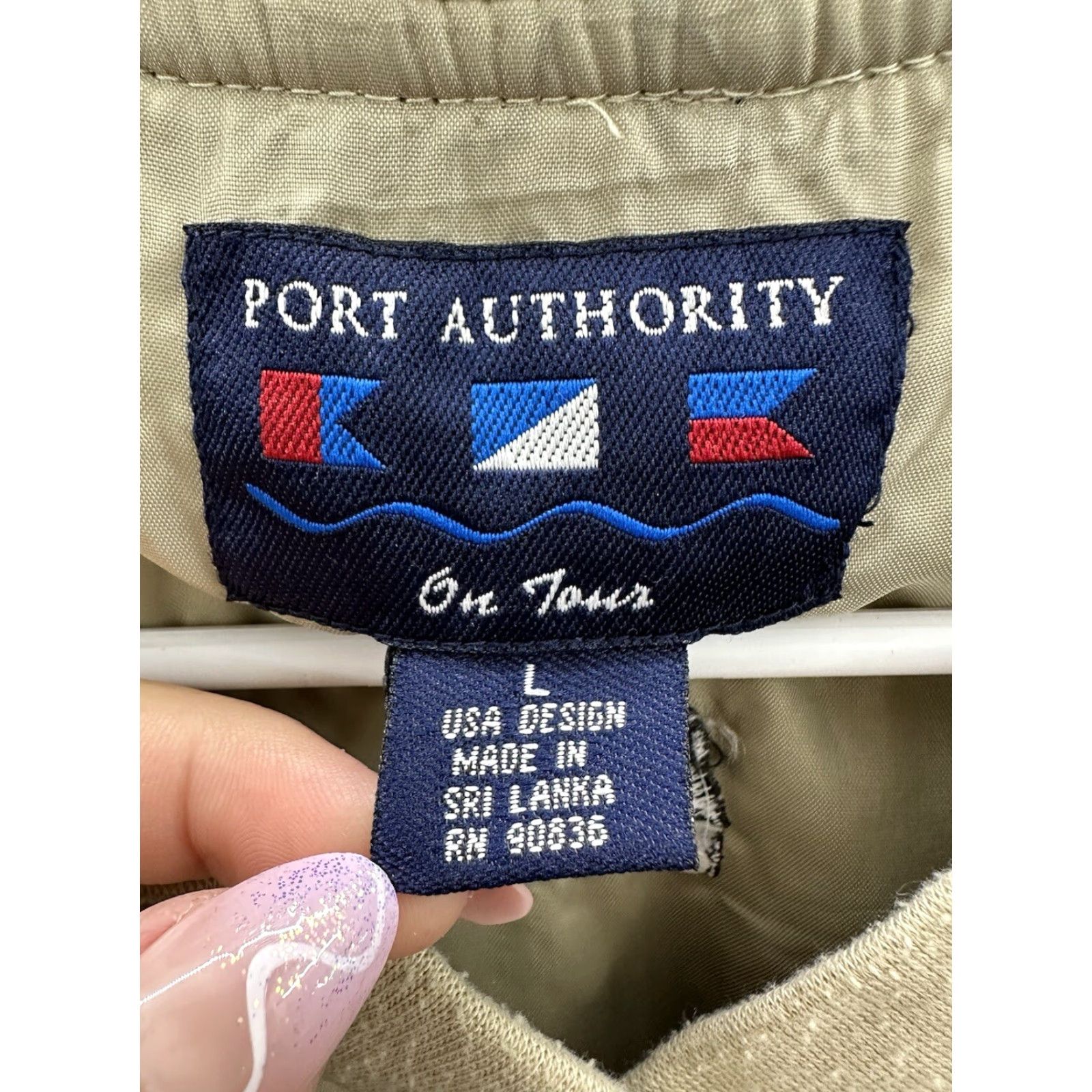 Port Authority Port Authority Windbreaker Mens Size Large Tan VTG Pullover Jacket Casual Outdoor Pockets Embroidered Fall Spring Summer Winter Mens Size US L / EU 52-54 / 3 - 7 Thumbnail