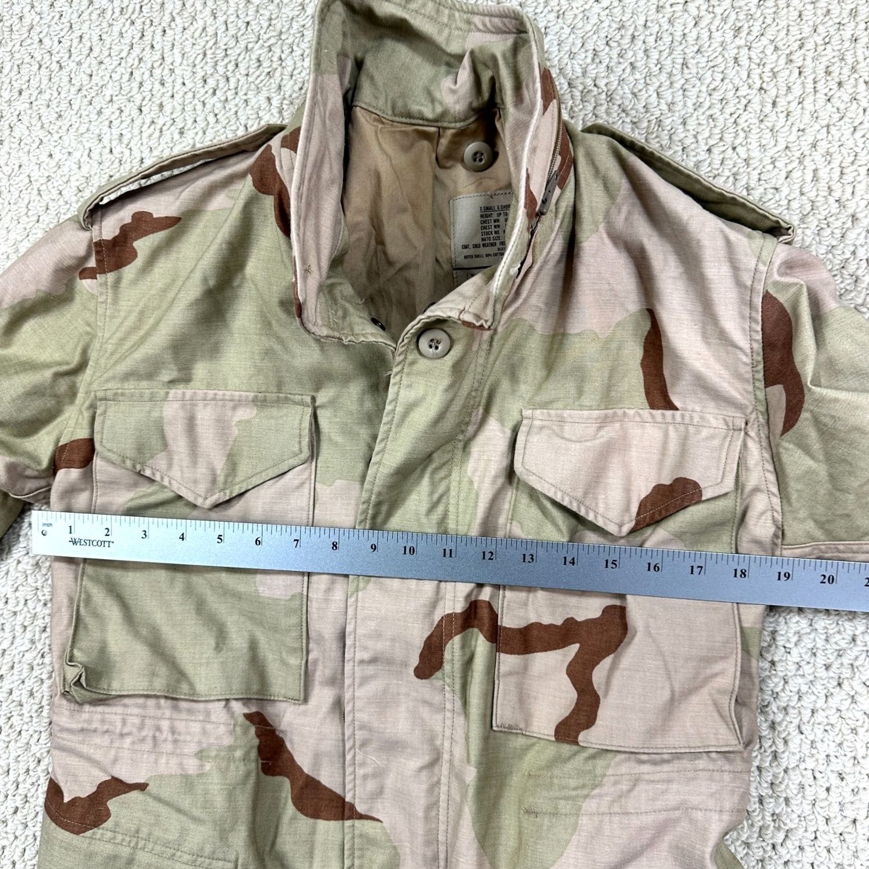 Vintage VINTAGE Isratex M65 Jacket Mens XS X-Short Desert Camo Cold Weather Field Coat 90s Size US XS / EU 42 / 0 - 5 Thumbnail