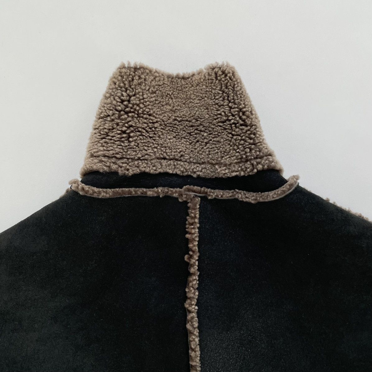 Ann Demeulemeester Early 2000s Black/Brown Shearling Jacket Size US M / EU 48-50 / 2 - 18 Thumbnail