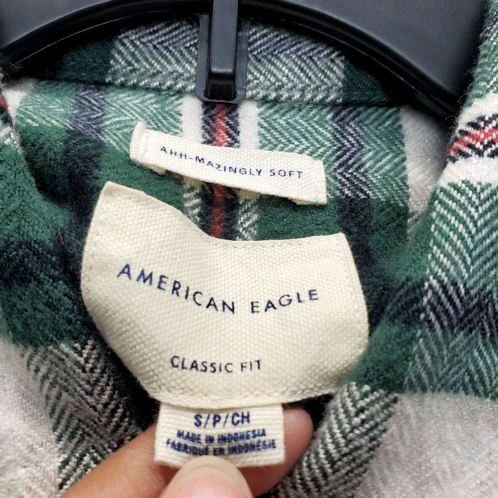 American Eagle Outfitters American Eagle Outfitters Womens Small Multicolor Plaid Soft Flannel Button-Up Shirt - Classic Fit, Casual Size S / US 4 / IT 40 - 7 Thumbnail