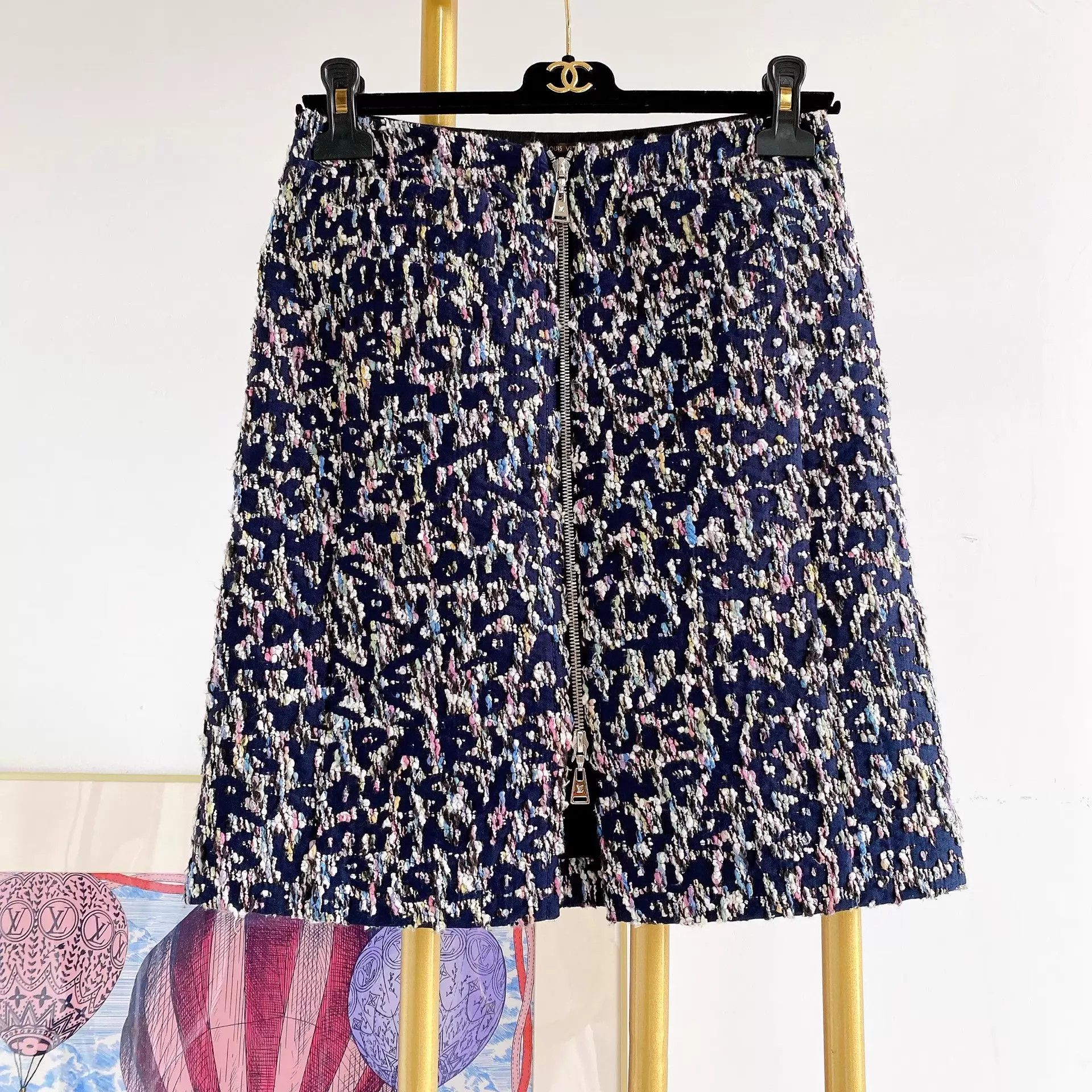 Louis Vuitton LV tweed mini skirt 34 Size 25" / US 0 / IT 36 - 1 Thumbnail