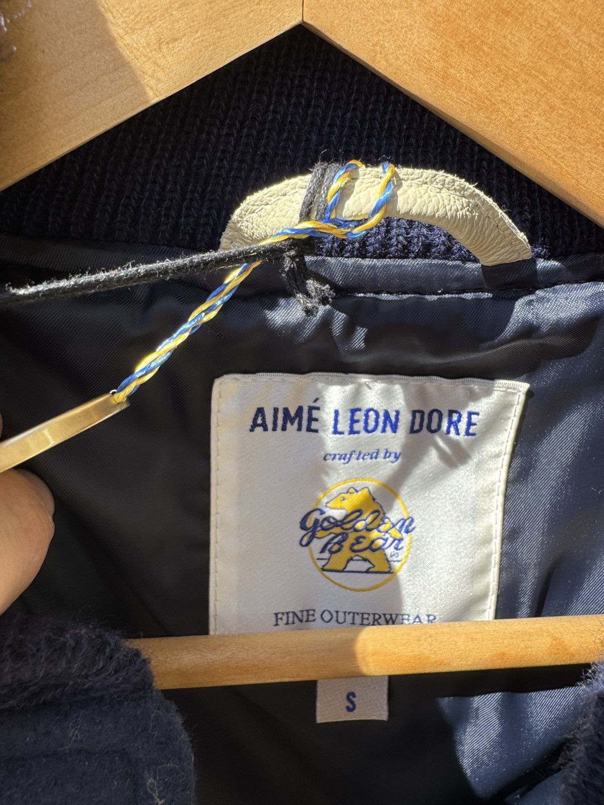 Aime Leon Dore Aimé Leon Dore Golden Bear Navy Wool Varsity Jacket size S Size US S / EU 44-46 / 1 - 9 Thumbnail