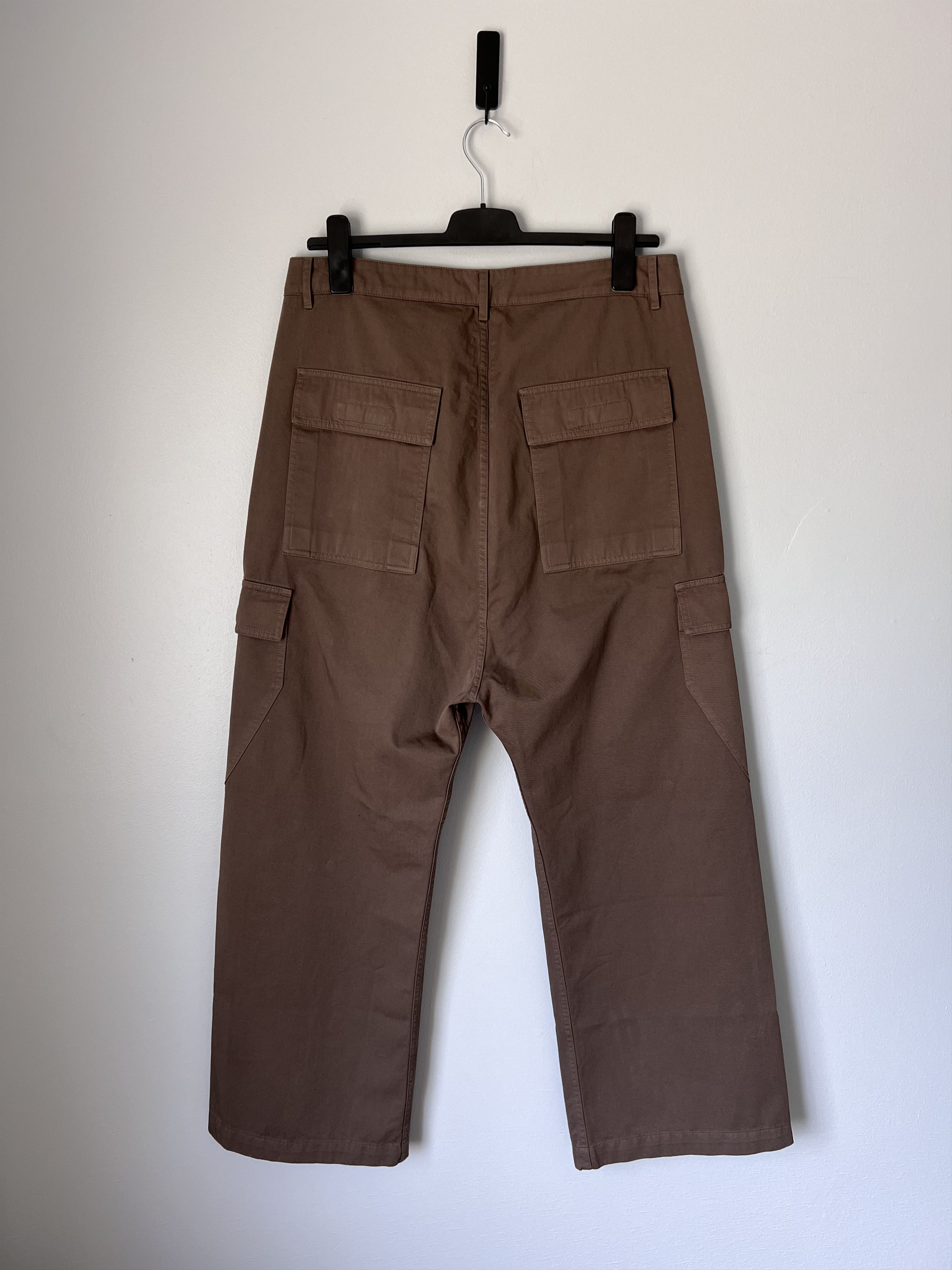 Rick Owens Drkshdw Rick Owens DRKSHDW Cargo Trousers in Dust Brown Size US 35 - 4 Thumbnail