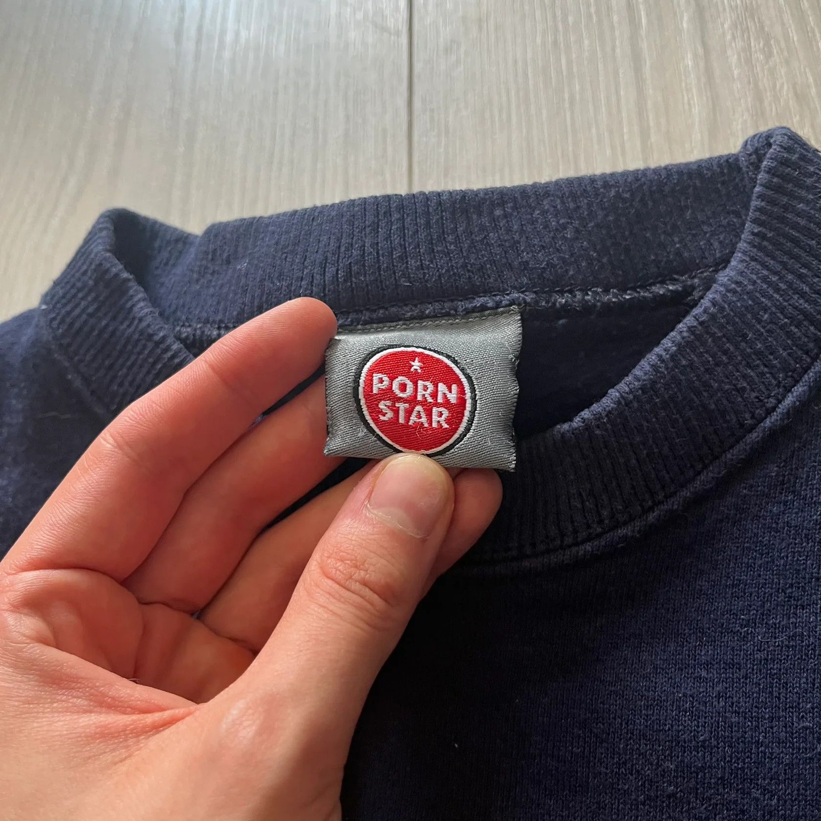 Vintage Porn Star Clothing Navy Crewneck 90's Size US L / EU 52-54 / 3 - 5 Thumbnail