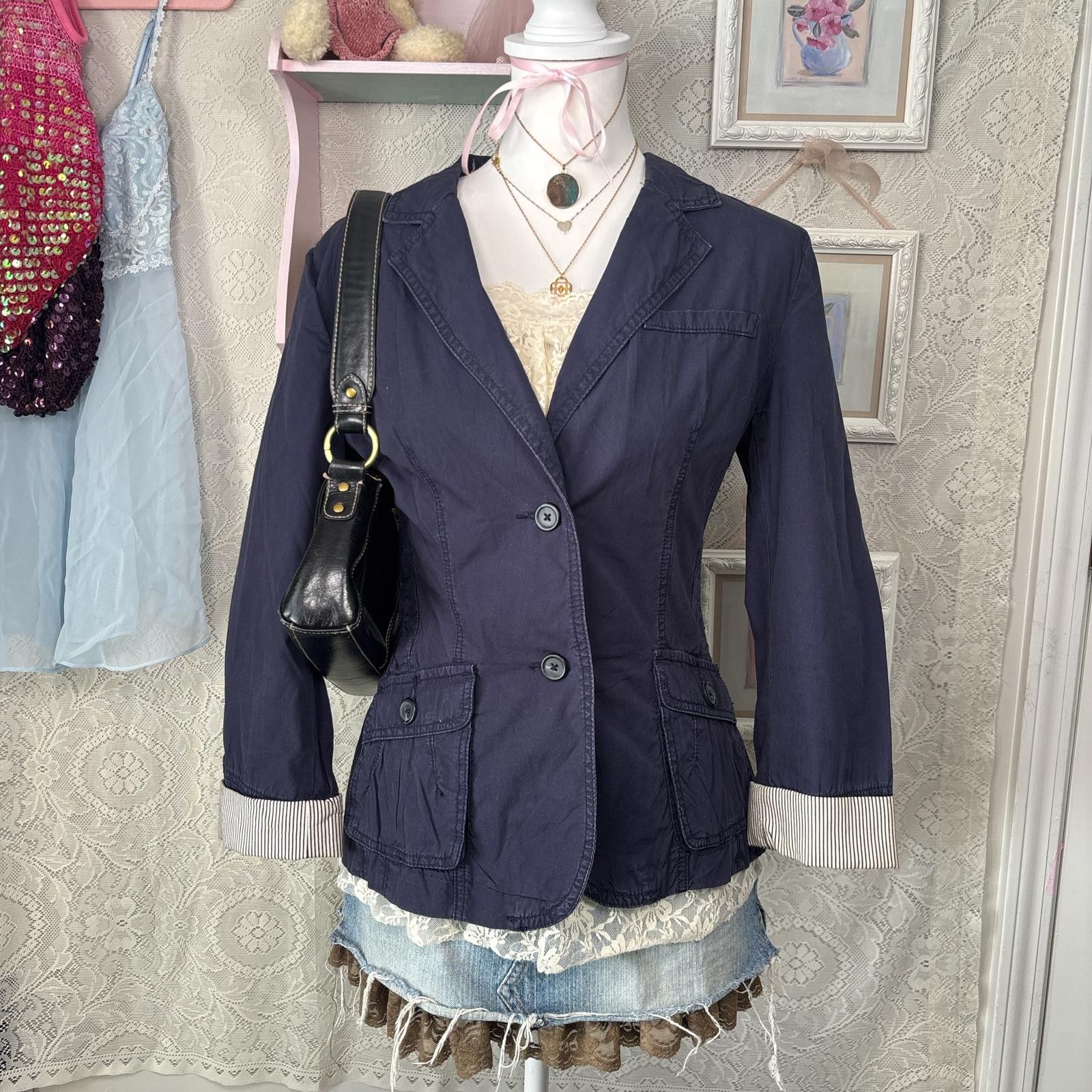 St. Johns Bay y2k fitted sailor office siren blazer Size M / US 6-8 / IT 42-44 - 1 Thumbnail