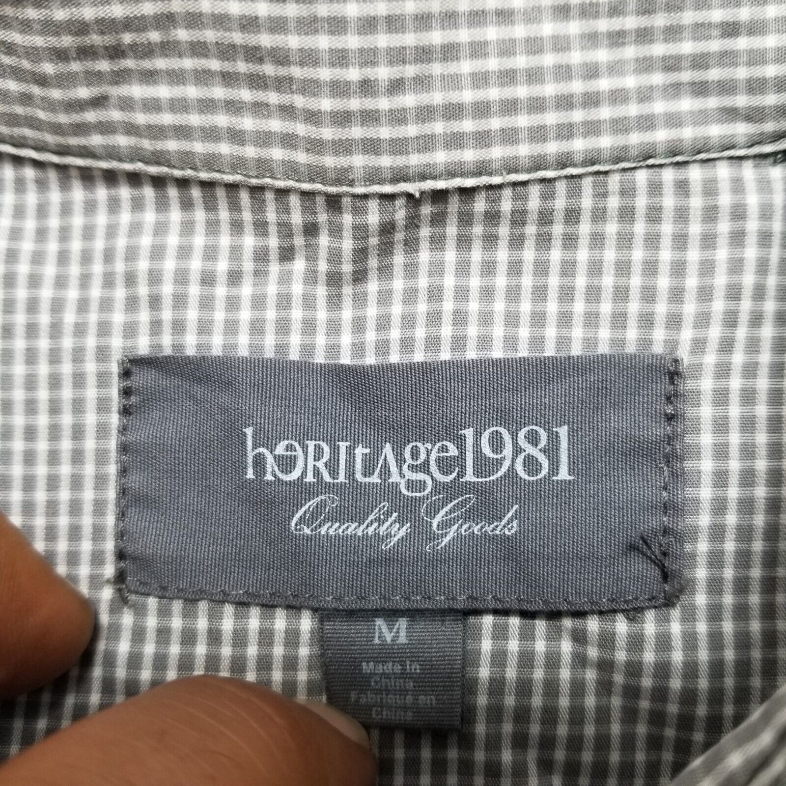 Heritage1981 Heritage 1981 Shirt Mens Medium Check Button Up Long Sleeve Size US M / EU 48-50 / 2 - 6 Thumbnail