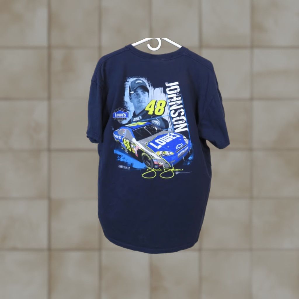 NASCAR VINTAGE Winners Circle NASCAR Jimmie Johnson 48 XL T-Shirt Men Black Crew Neck Short Sleeve Graphic Print Race Size US XL / EU 56 / 4 - 1 Thumbnail