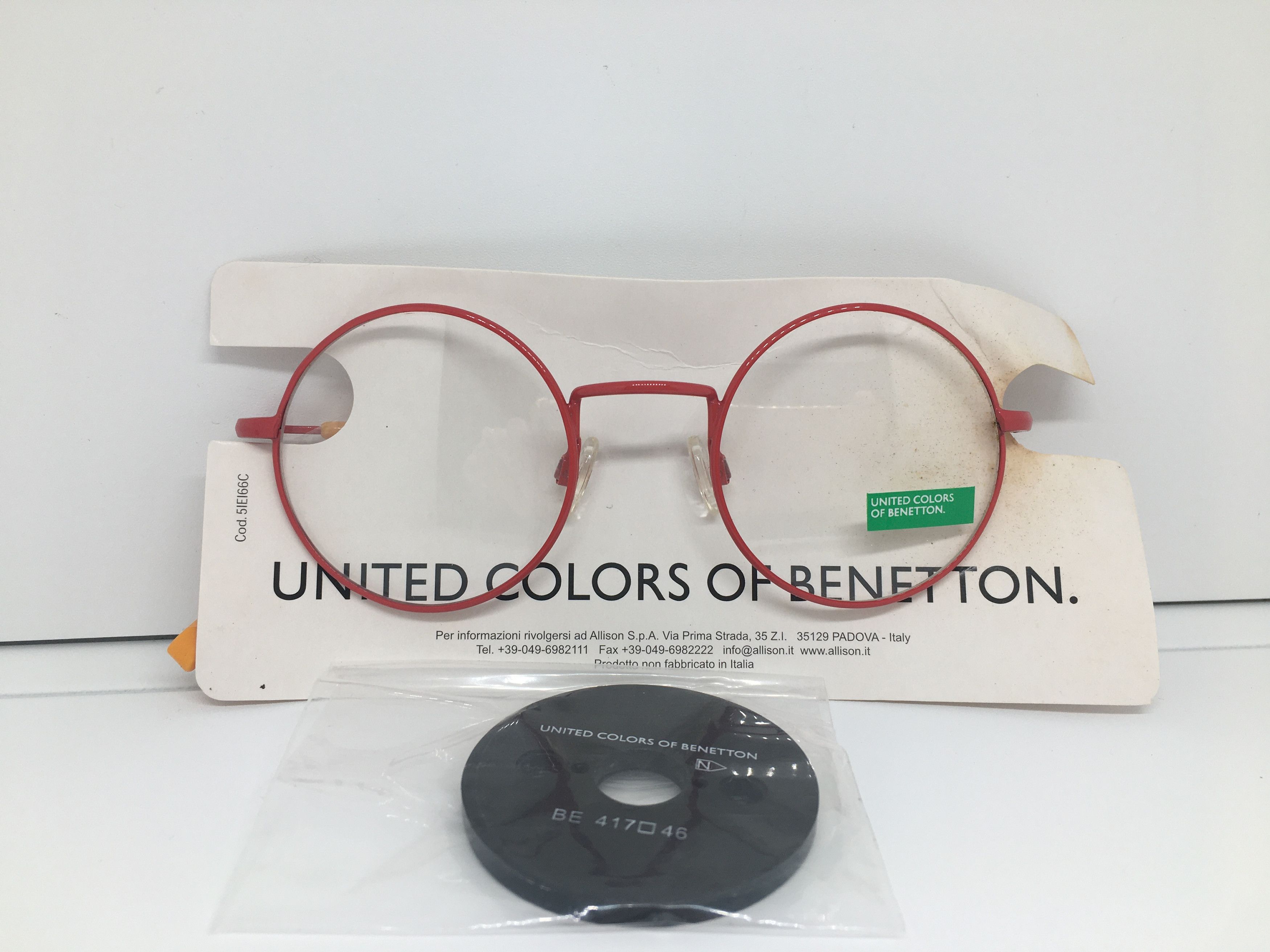 BENETTON BE41704 Red Round Eyglasses Frame