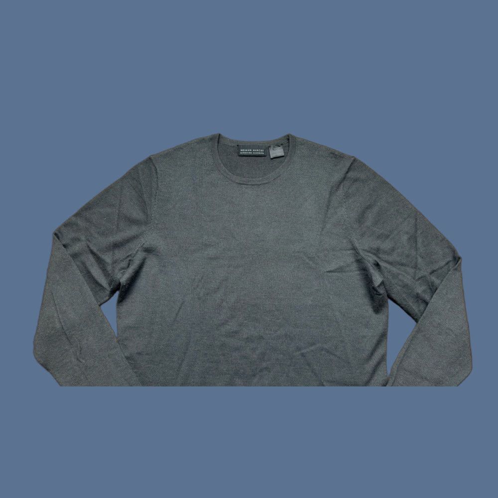 Neiman Marcus VINTAGE Neiman Marcus Mens Small Gray Superfine Cashmere V Neck Lightweight Sweater Size US S / EU 44-46 / 1 - 1 Thumbnail