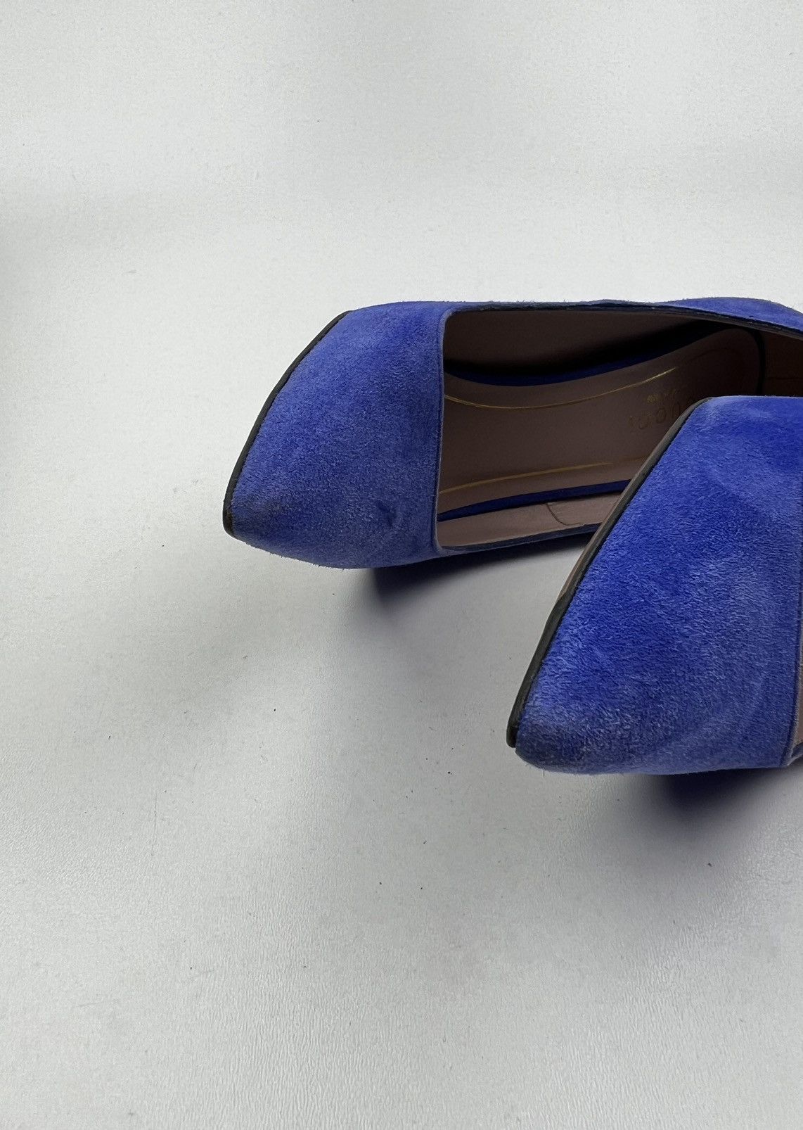 Gucci GUCCI Heels Suede Shoes HORSEBIT Pointed Toe Blue Wmn’s Size US 5.5 / IT 35.5 - 13 Thumbnail