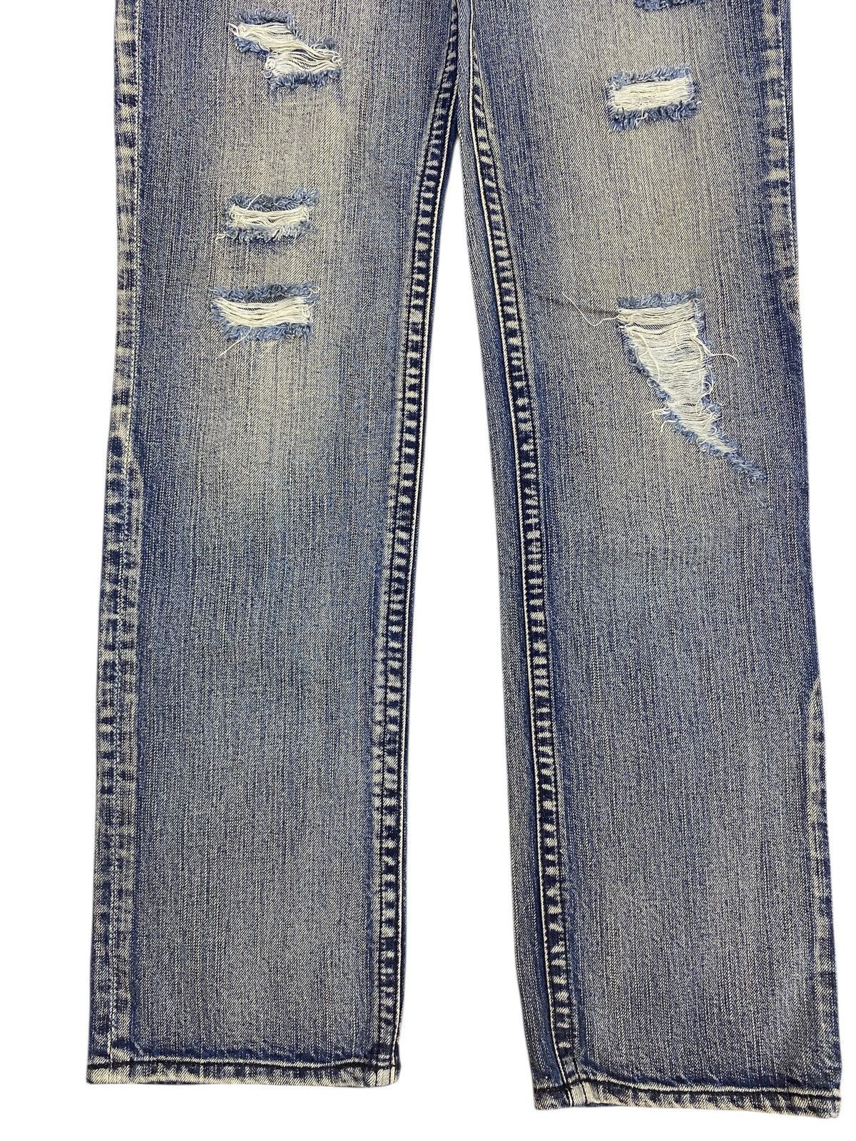 Japanese Brand Japanese Brand Acid Blue Wash Style Distressed Jeans Size US 32 / EU 48 - 9 Thumbnail