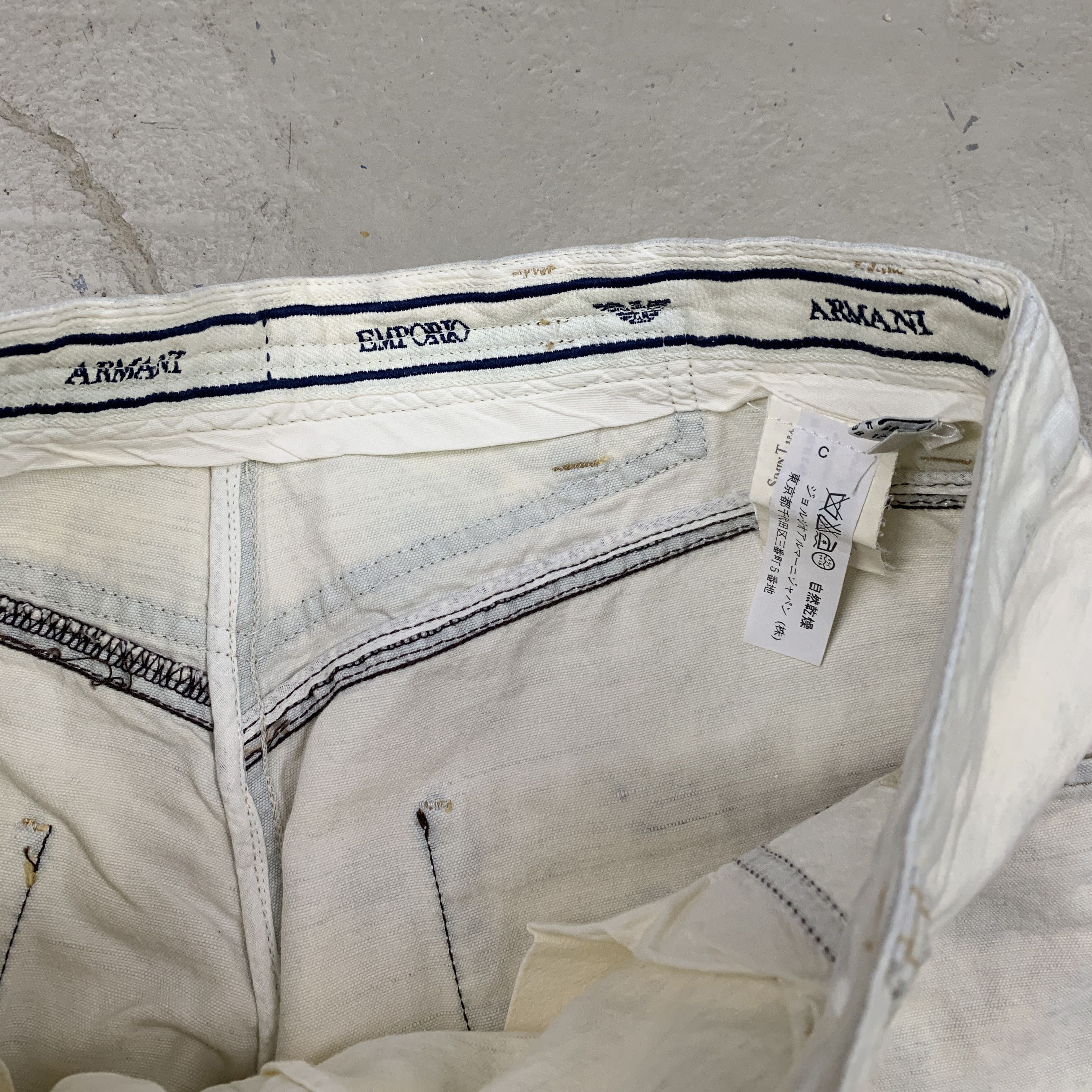 Armani × Emporio Armani × Giorgio Armani Hemp Paneled Pants Size US 29 - 8 Thumbnail