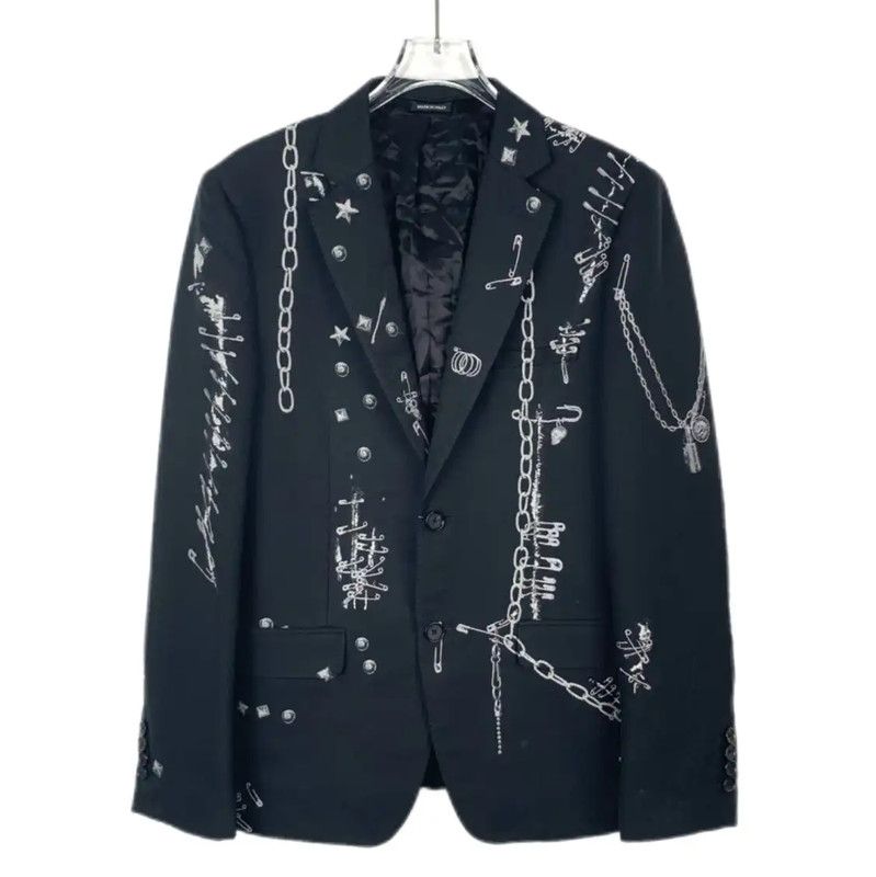 Alexander McQueen Alexander McQueen Black Wool Embellished Jacket 0089 Size US S / EU 44-46 / 1 - 1 Thumbnail