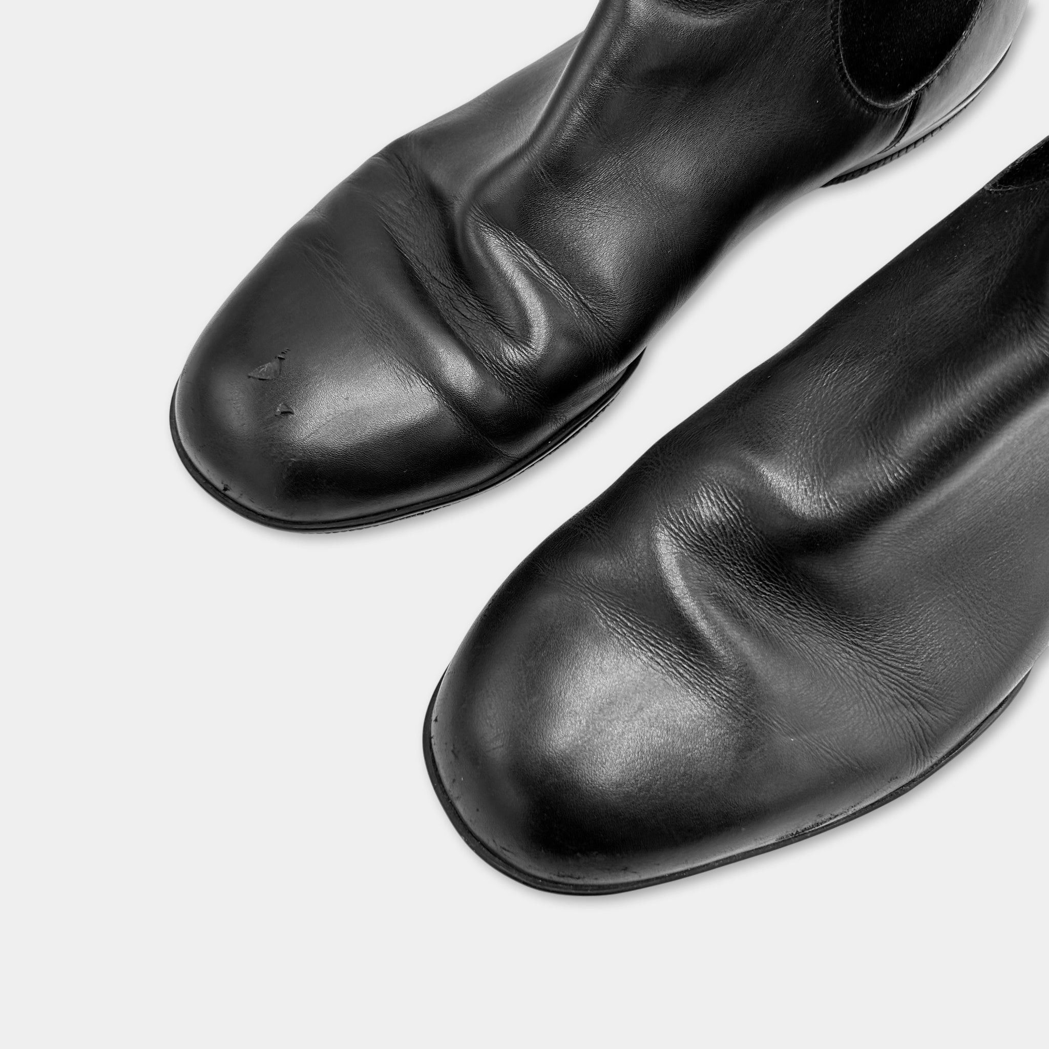 Prada Prada Laceless Black Leather Sneakers Size US 9 / EU 42 - 4 Thumbnail