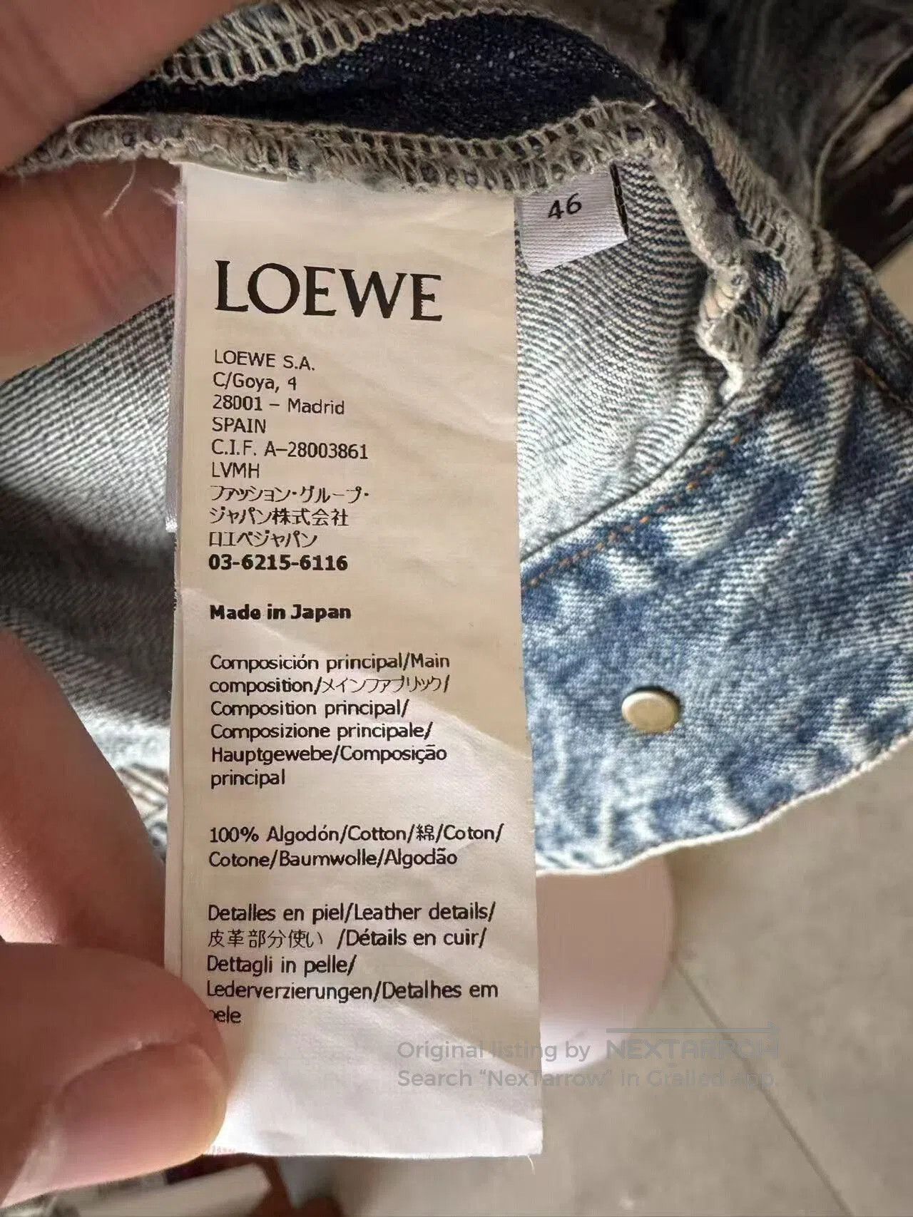 Loewe loewe denim jacket with exceptional softness. Size US L / EU 52-54 / 3 - 6 Thumbnail