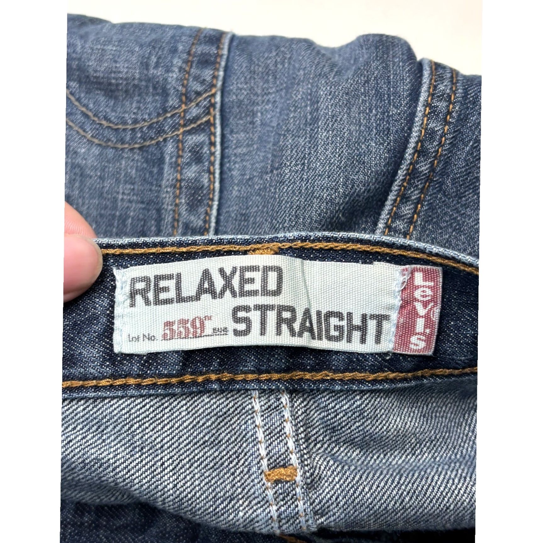 Levi's Levi's 559 Jeans Mens 38x32 Blue Medium Wash Denim 100% Cotton Relaxed Straight Size US 38 / EU 54 - 5 Thumbnail