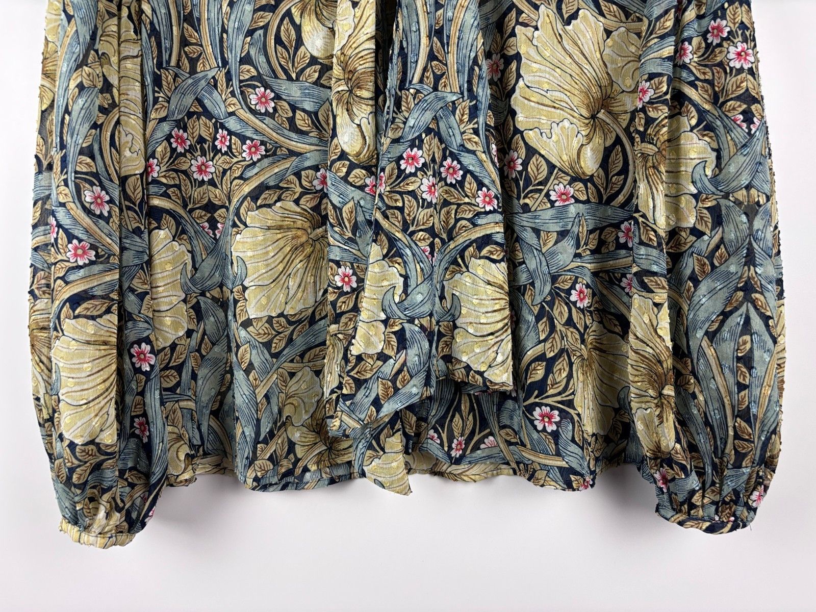 H&M Morris & Co x H&M Floral Chiffon Blouse Multicolor US 6 Size M / US 6-8 / IT 42-44 - 3 Thumbnail