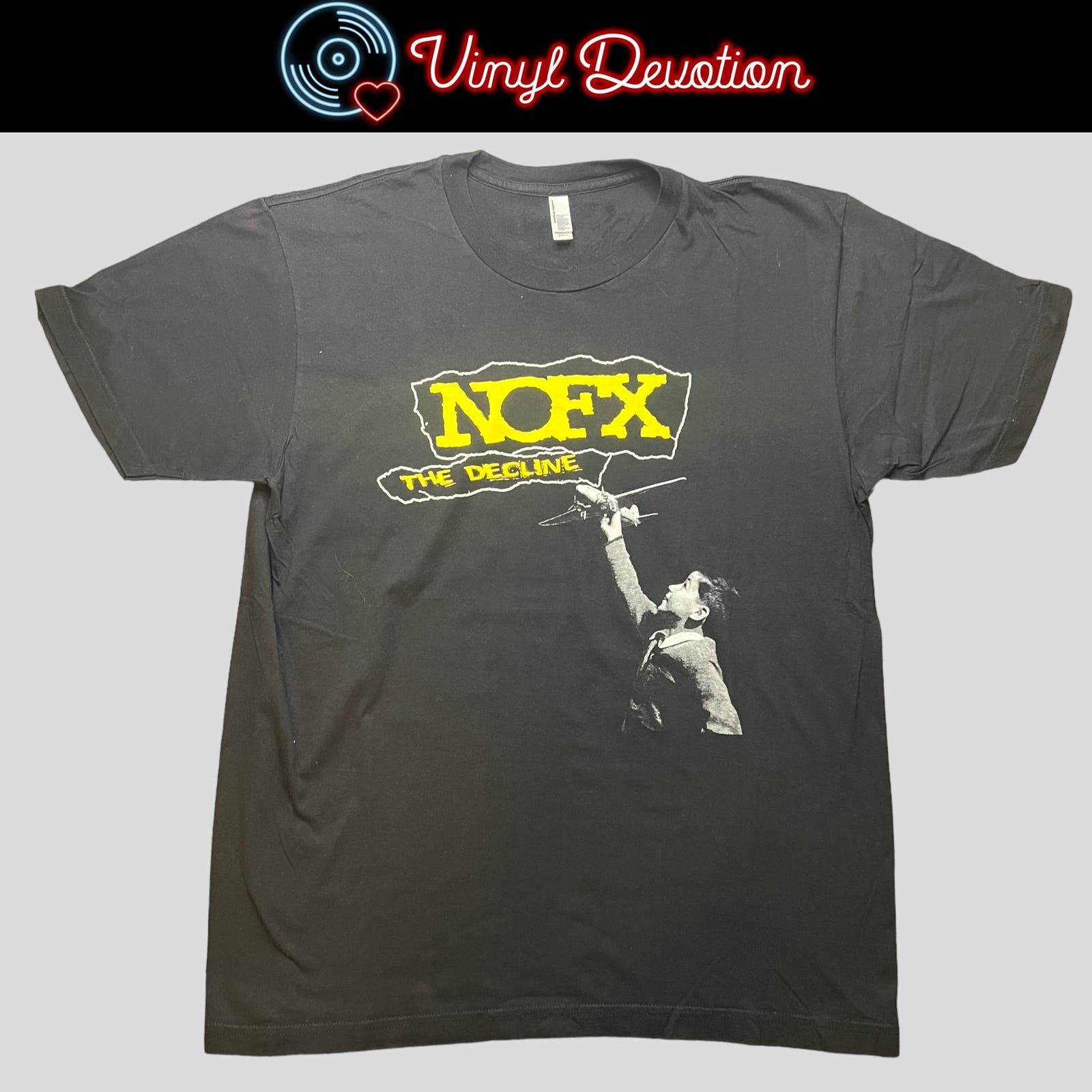 image of American Apparel Nofx Band The Decline Promo Vintage T-Shirt Size L in Black, Men's