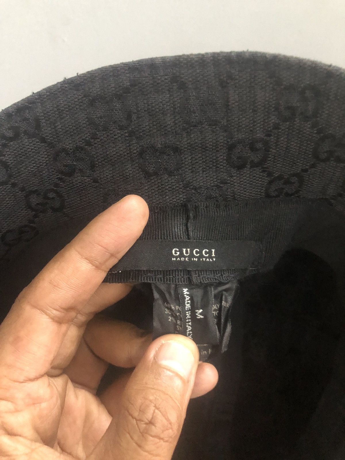 Gucci Vintage GUCCI Bucket Hat Monogram Medium Leather Size 40 - 5 Thumbnail