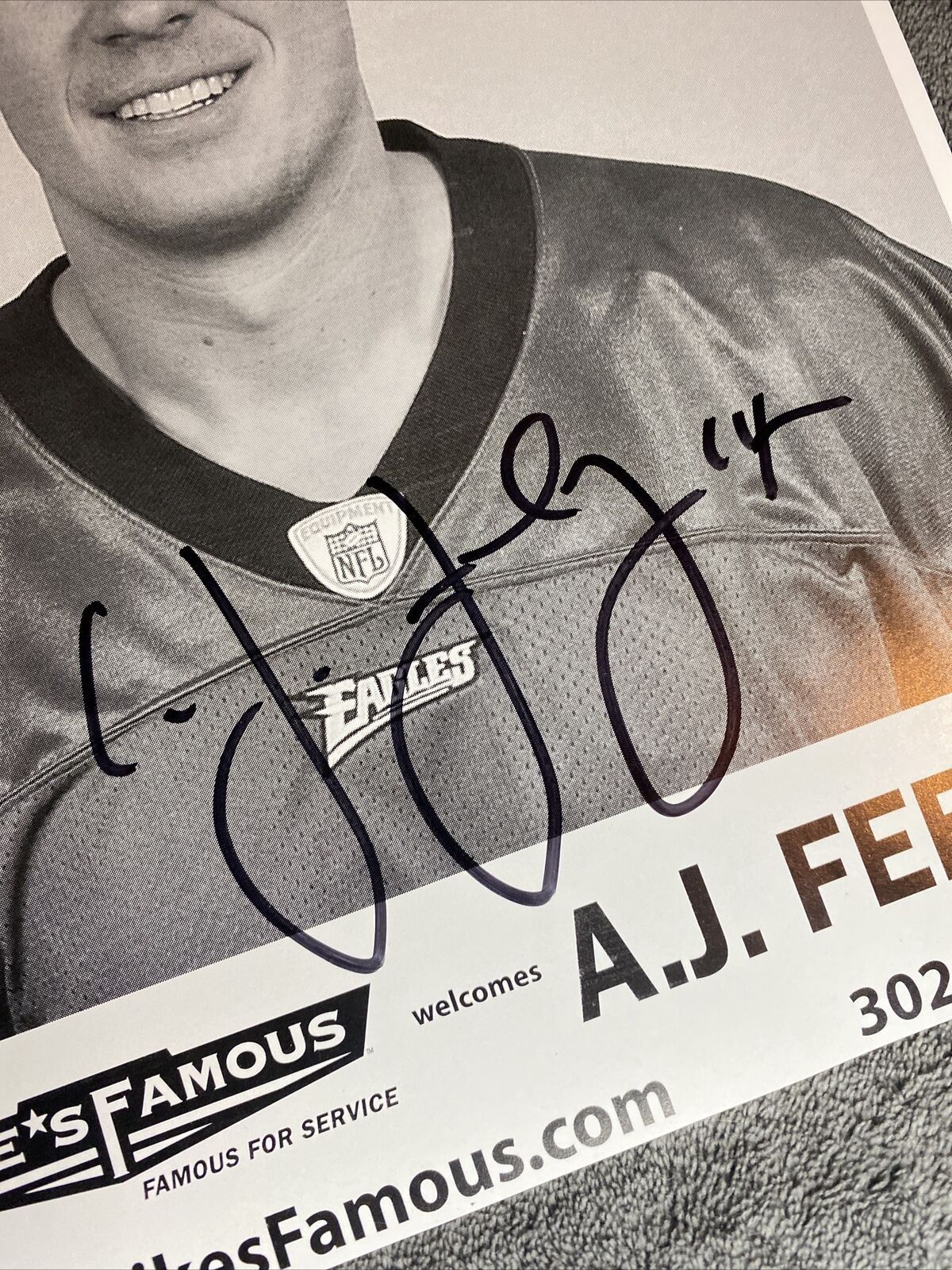 NFL 2 Signed Pictures Philadelphia Eagles AJ Feeley, David Akers Size ONE SIZE - 5 Thumbnail