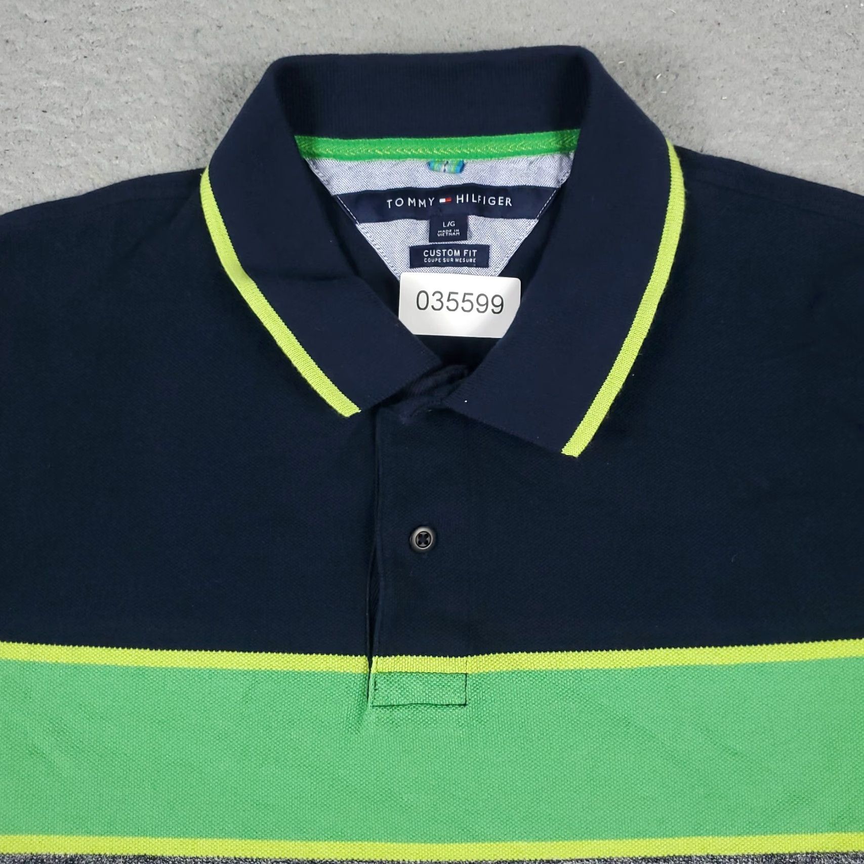 Tommy Hilfiger VINTAGE Tommy Hilfiger Polo Shirt Mens Large Blue Green Striped Casual Short Sleeve Polo Mens Large Blue/Green Theme: Preppy, American, Modern Size US L / EU 52-54 / 3 - 2 Thumbnail