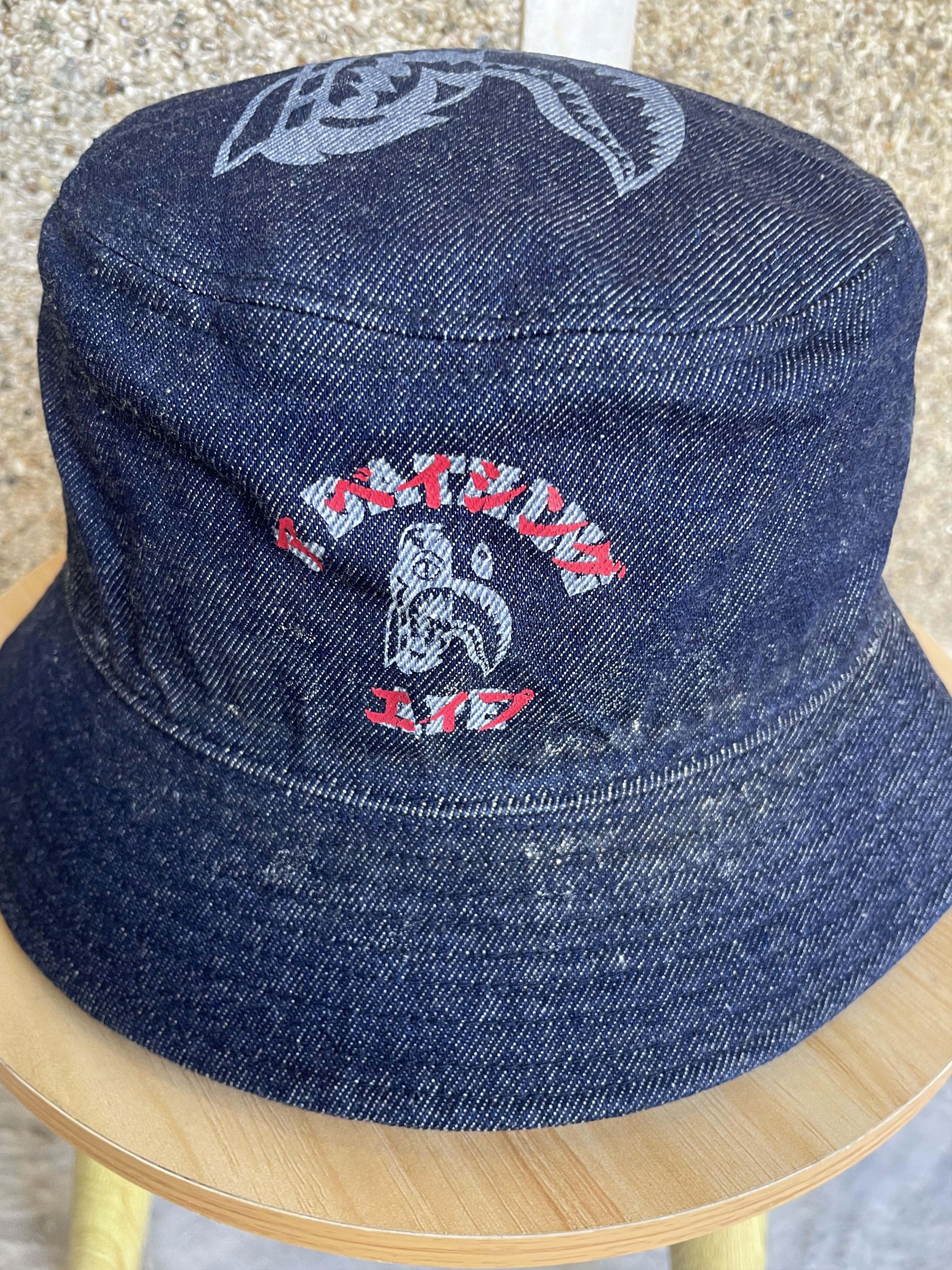 Bape Indigo Tiger Shark Bucket Hat Size ONE SIZE - 2 Thumbnail