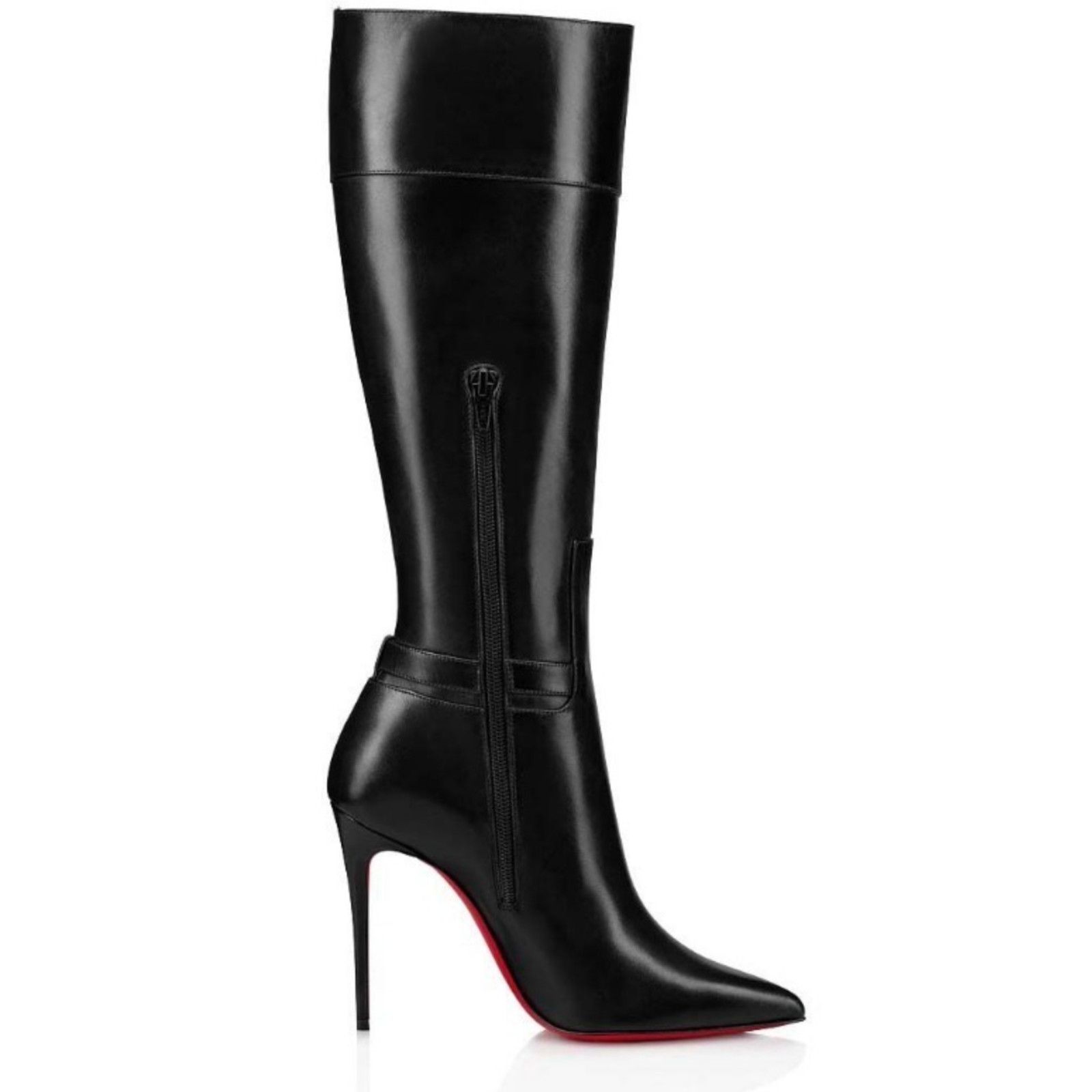Christian Louboutin Christian Louboutin Lock Kate Botta 100 Black Leather Knee Size US 6.5 / IT 36.5 - 7 Thumbnail
