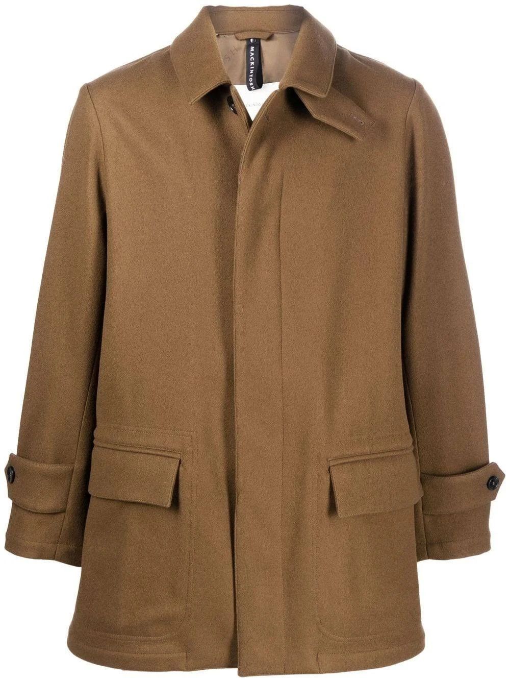 image of Mackintosh O1Mle0424 Travel Wool Coat In Brown, Men's (Size XL)