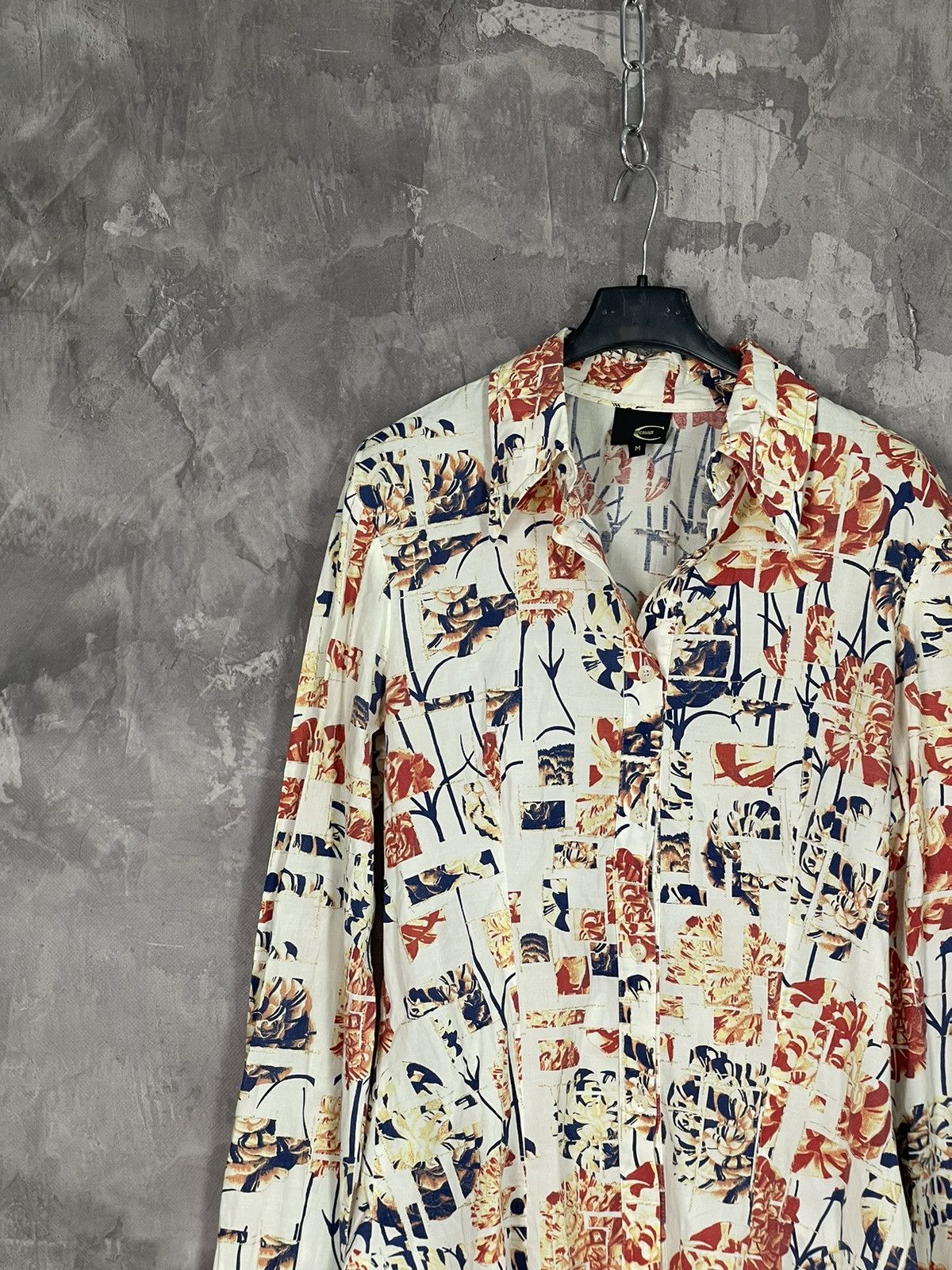 Just Cavalli × Roberto Cavalli × Vintage Just Cavalli Flower Print Luxury Avant Garde Y2K Shirt Size M / US 6-8 / IT 42-44 - 3 Thumbnail