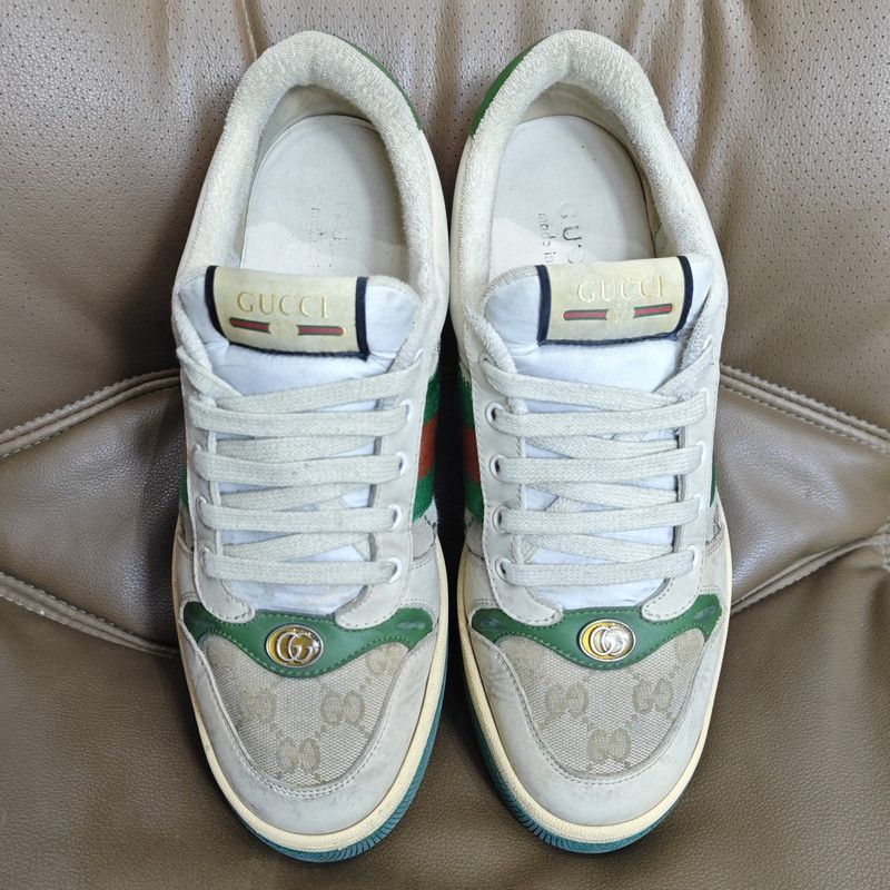 Gucci Gucci Screener Vintage Leather Sneakers for Men - Size US 8.5 / EU 41-42 - 8 Thumbnail
