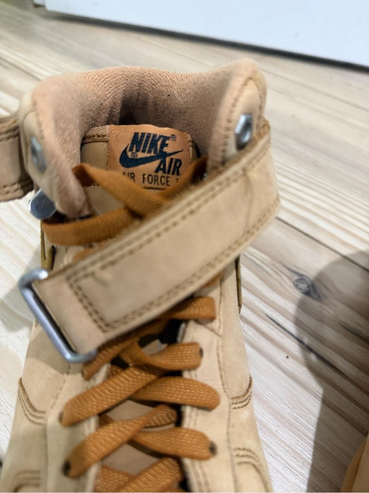 Nike Nike Air Force 1 Mid Men's Sneakers - Wheat/Gold Size US 8 / EU 41 - 5 Thumbnail