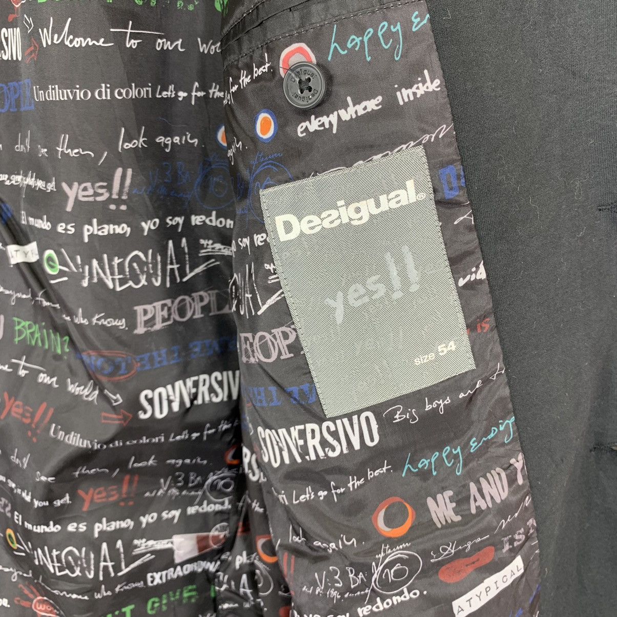 Designer × Desigual VINTAGE DESIGNER DESIGUAL PUNK GOTHIC COAT Size US L / EU 52-54 / 3 - 12 Thumbnail