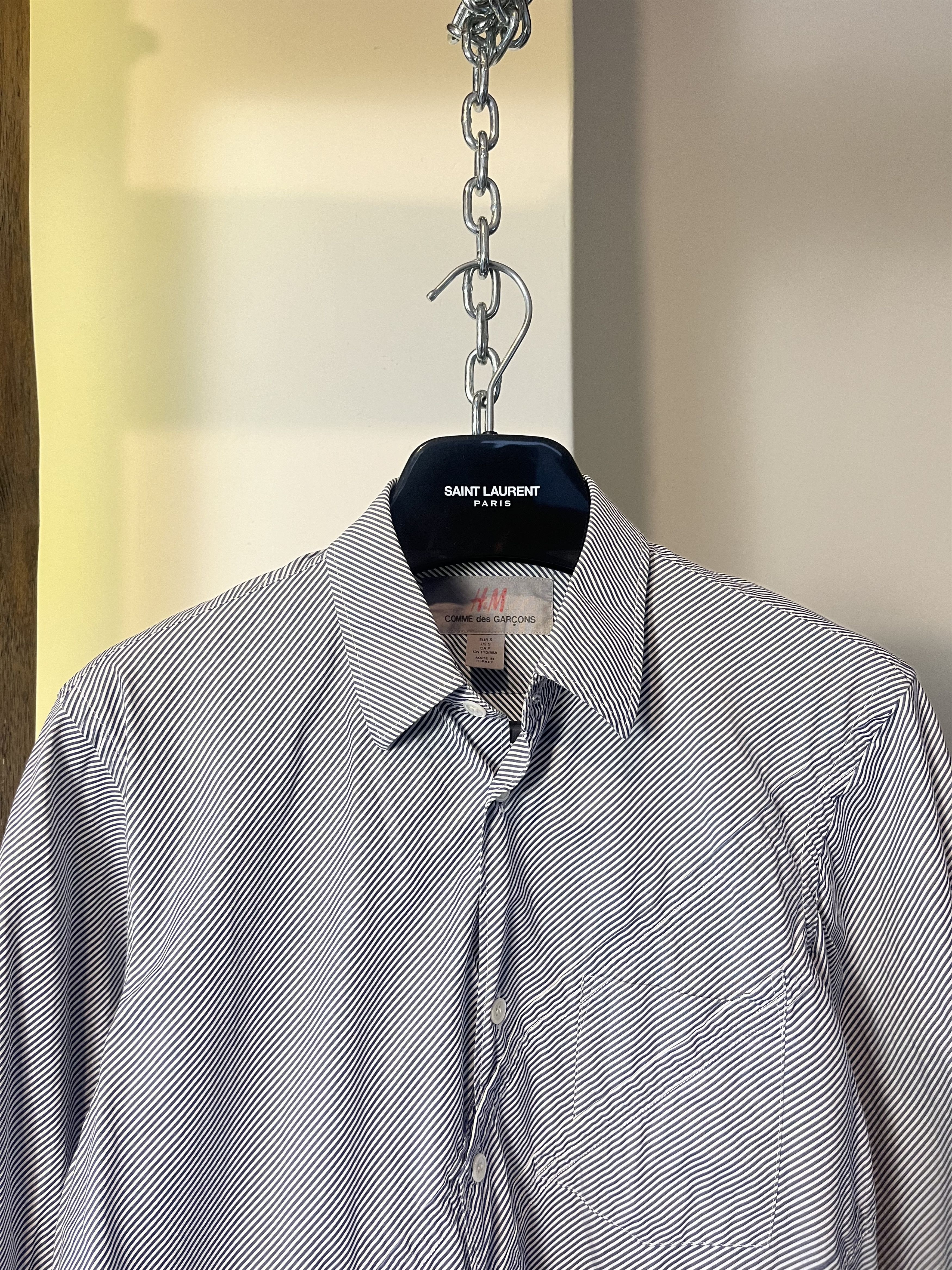 Comme des Garcons × Comme des Garcons Homme Plus AW08 Comme Des Garcons X H&M Assymetrical Striped Shirt Size US S / EU 44-46 / 1 - 3 Thumbnail