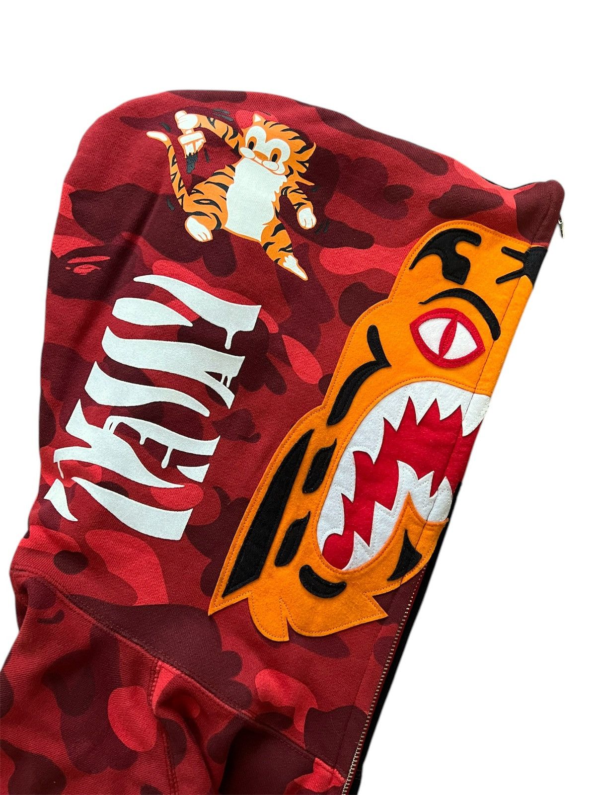 Bape Bape Tiger Shark Full Zip Hoodie Size US XL / EU 56 / 4 - 3 Thumbnail