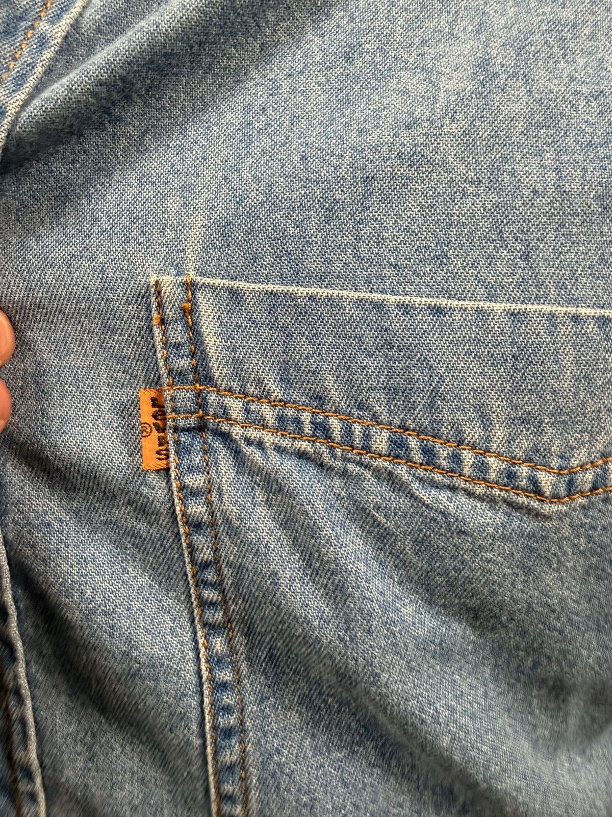 Levi's 70s Vintage Orange Tag Levis Button Up Western Denim Shirt Size US M / EU 48-50 / 2 - 5 Thumbnail