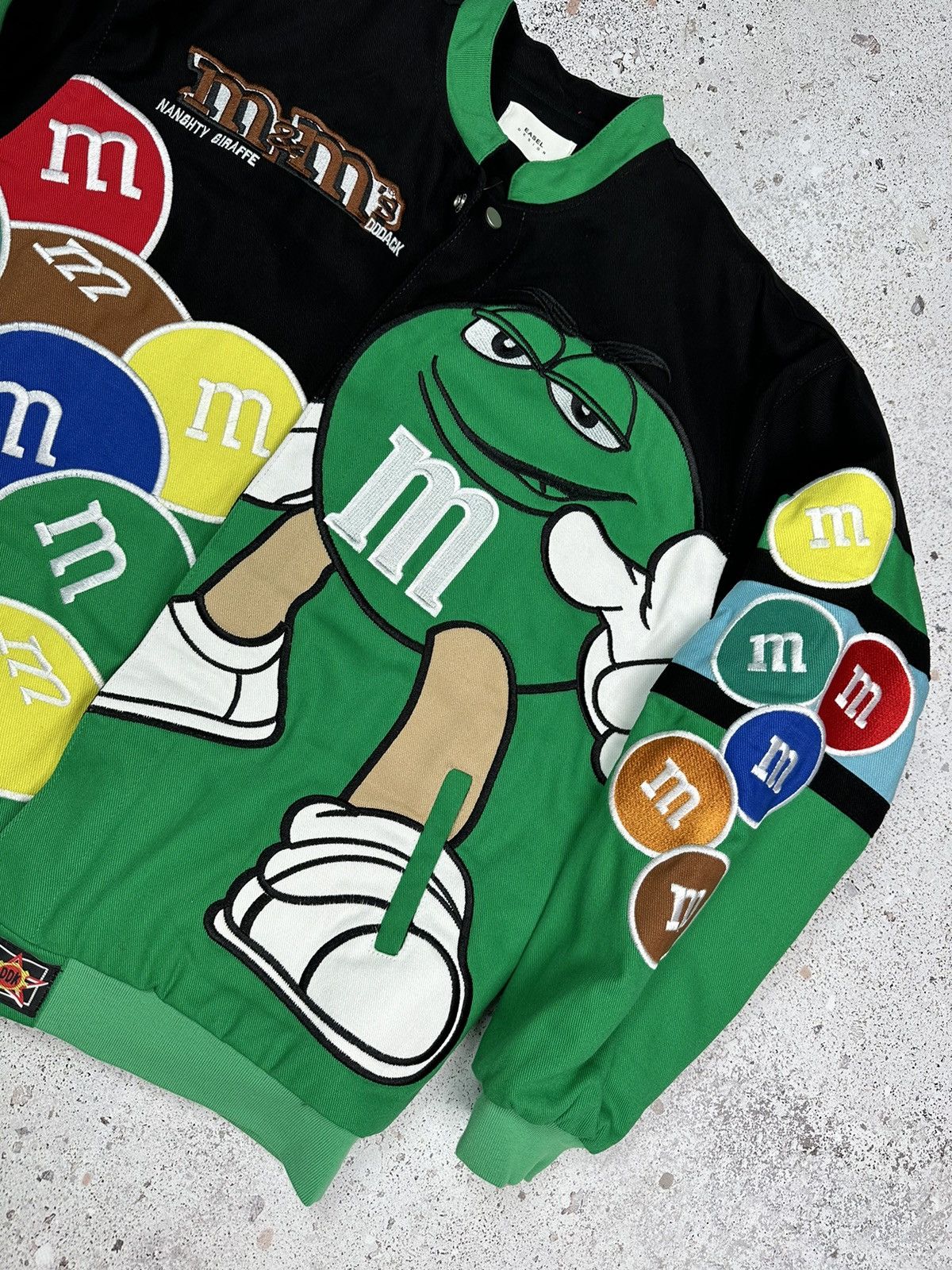 NASCAR × Vintage M&ms Nascar Formula uno F1 racing jacket moto Men XL green Size US XL / EU 56 / 4 - 2 Thumbnail