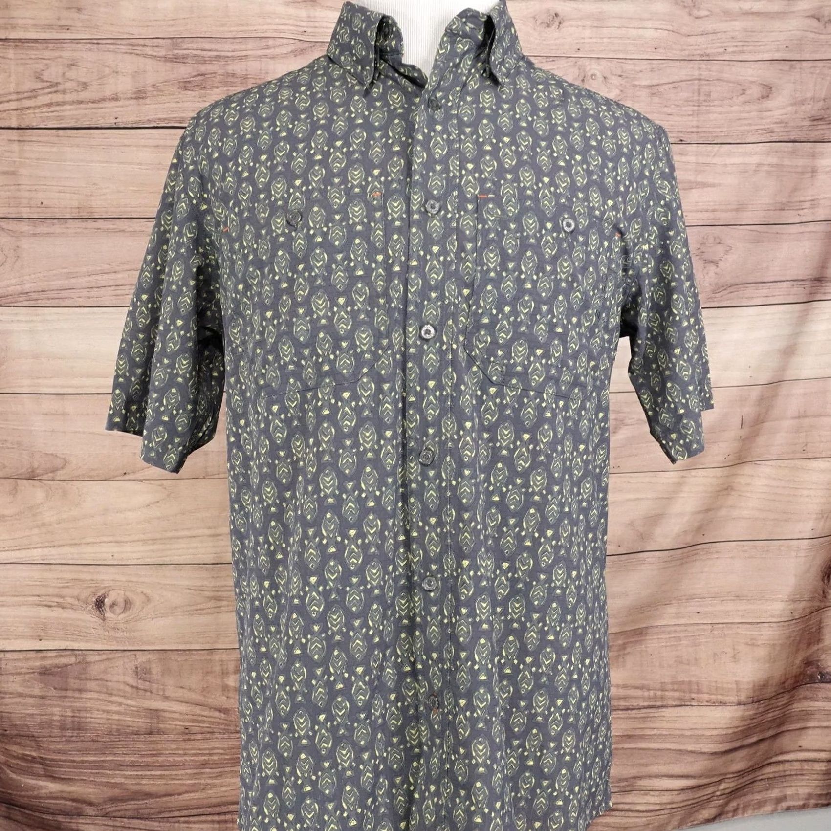 Orvis Orvis Shirt Mens M Gray Short Sleeve Button-Up Active Fit Tropic Tech Size US M / EU 48-50 / 2 - 3 Thumbnail