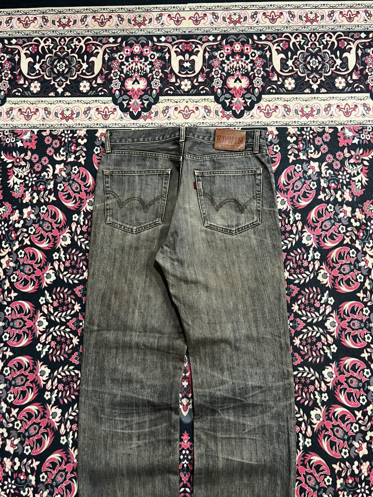 Edwin Vintage Edwin 503 Rusty Washed Straight Leg Jeans Size US 32 / EU 48 - 6 Thumbnail