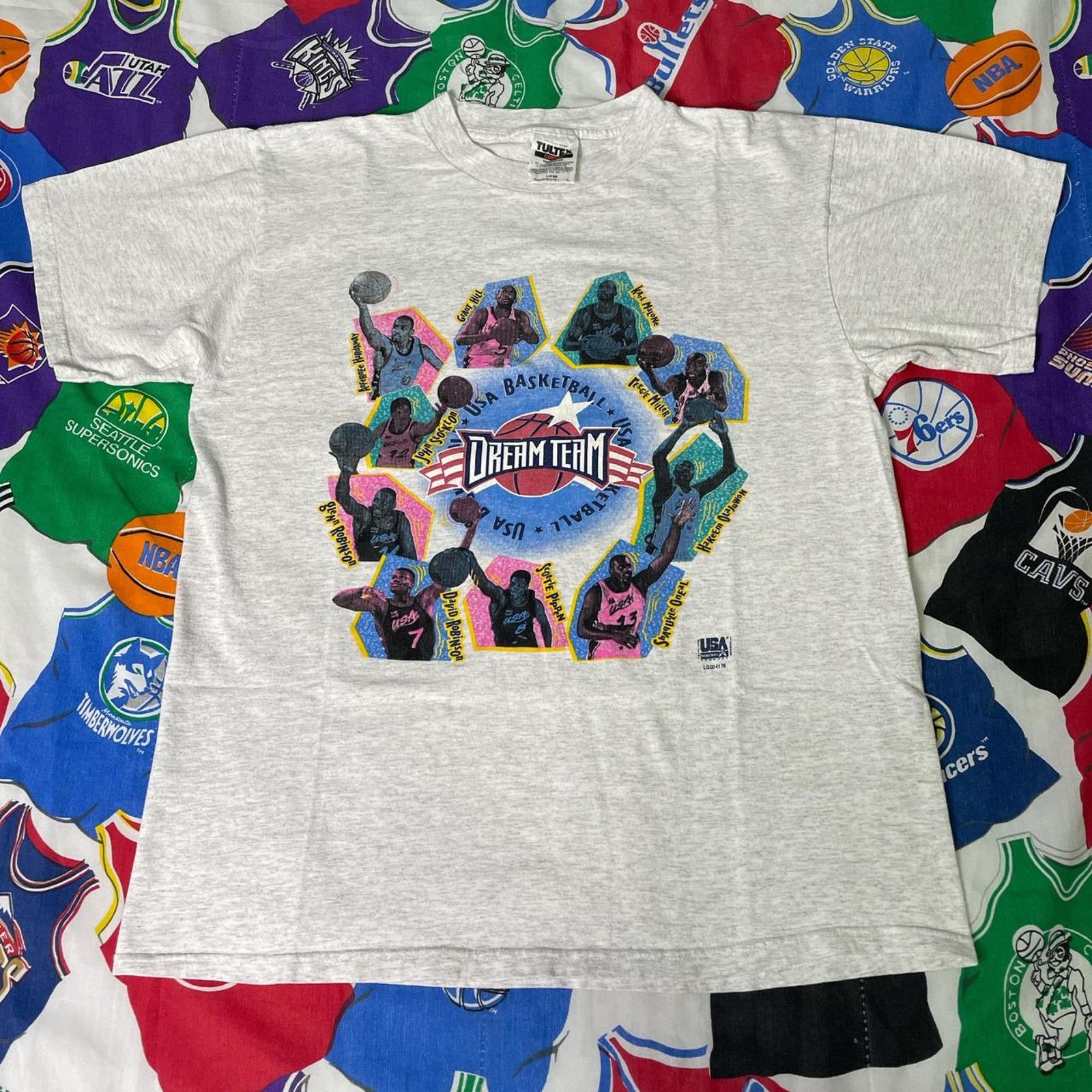NBA × Vintage Vintage 1990s NBA Olympics Dream Team Basketball Rare Tee Size US L / EU 52-54 / 3 - 1 Thumbnail