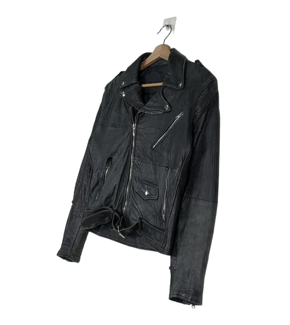 Toyo Enterprises 🔥VINTAGE LEATHER BIKER JACKET DOUBLE BREAST Size US S / EU 44-46 / 1 - 3 Thumbnail