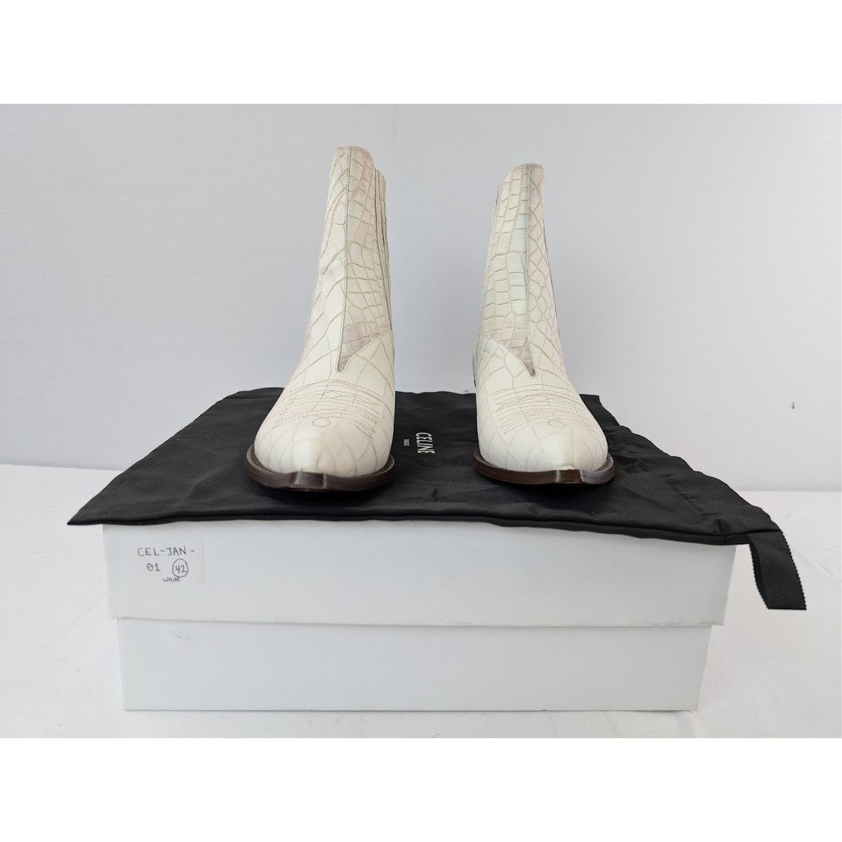 Celine o1rshd1 Leon Chelsea Boots in White Size US 9 / EU 42 - 15 Thumbnail