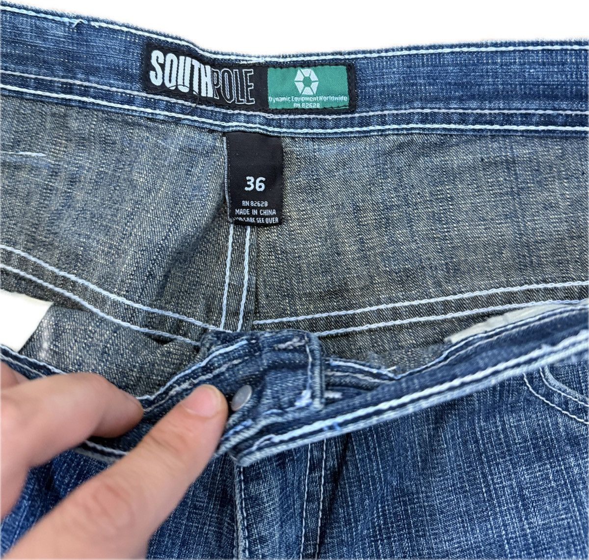 Southpole Green Tab Southpole Spelled Out Jorts Size US 36 / EU 52 - 7 Thumbnail